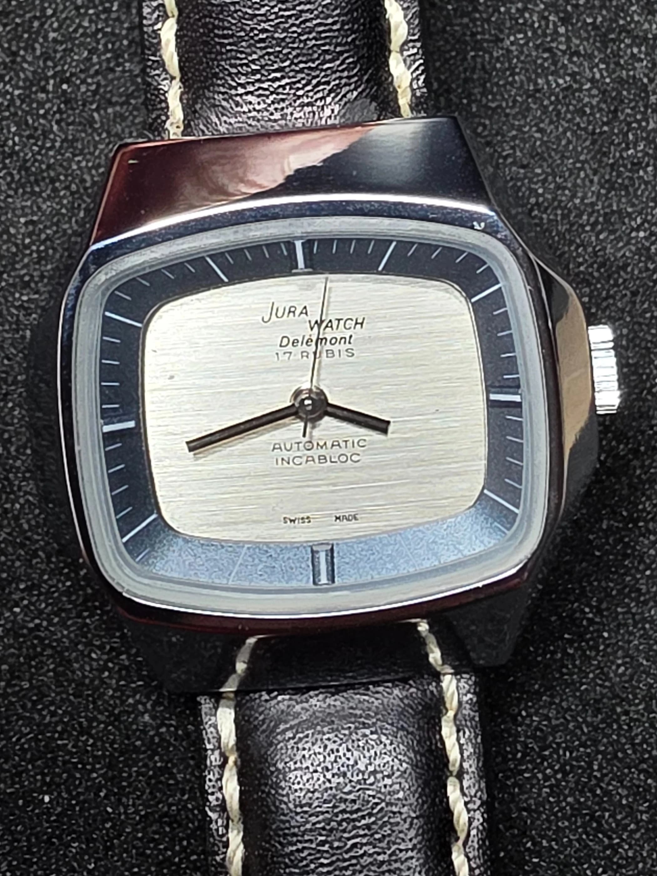 JURA Watch Delémont – Swiss Made Automatic with Incabloc, 30x31mm, Steel Case