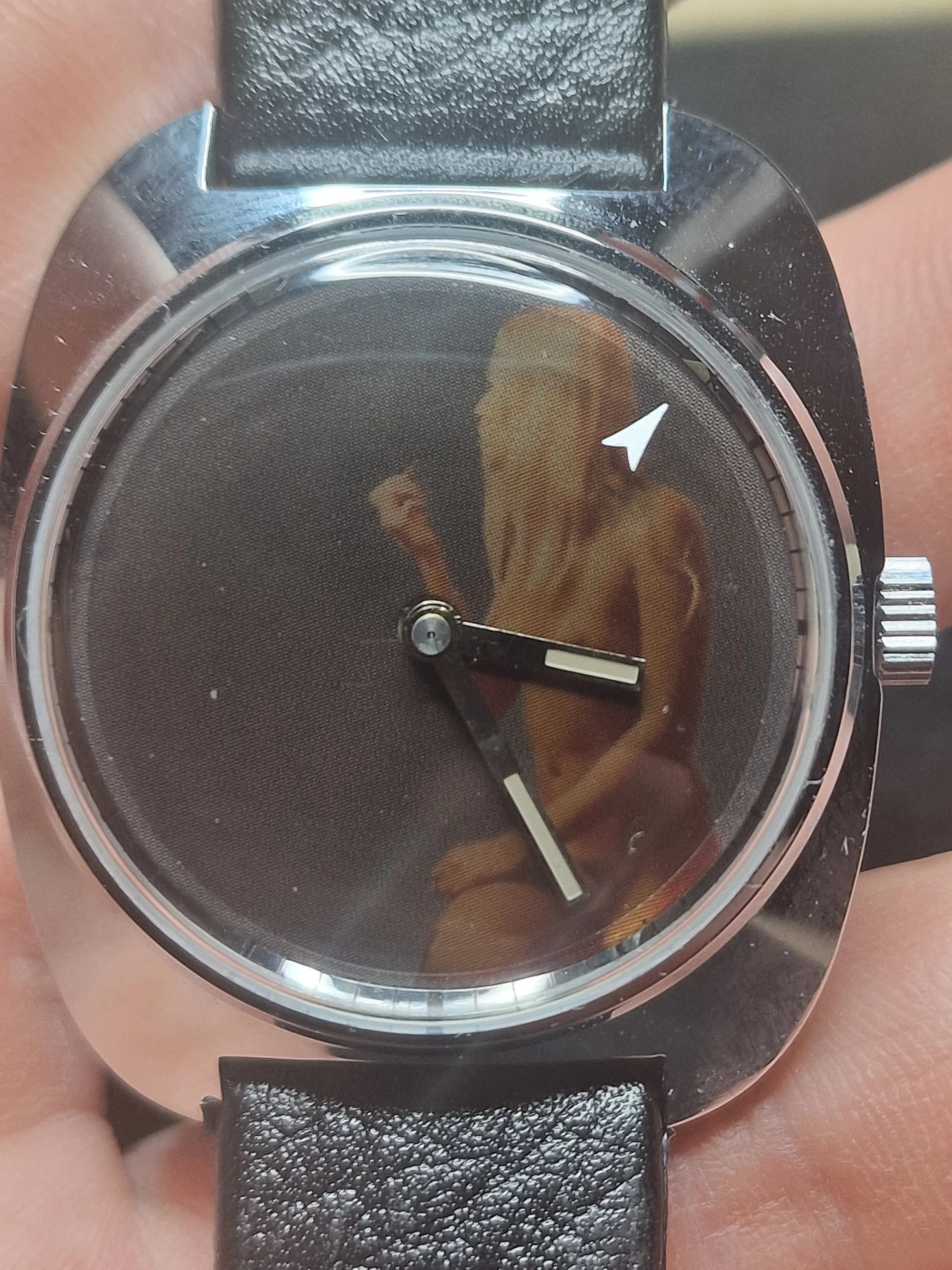 Rare Vintage Erotic Watch – Swiss Made – Hand-Wound – 1970s – Patented Animation