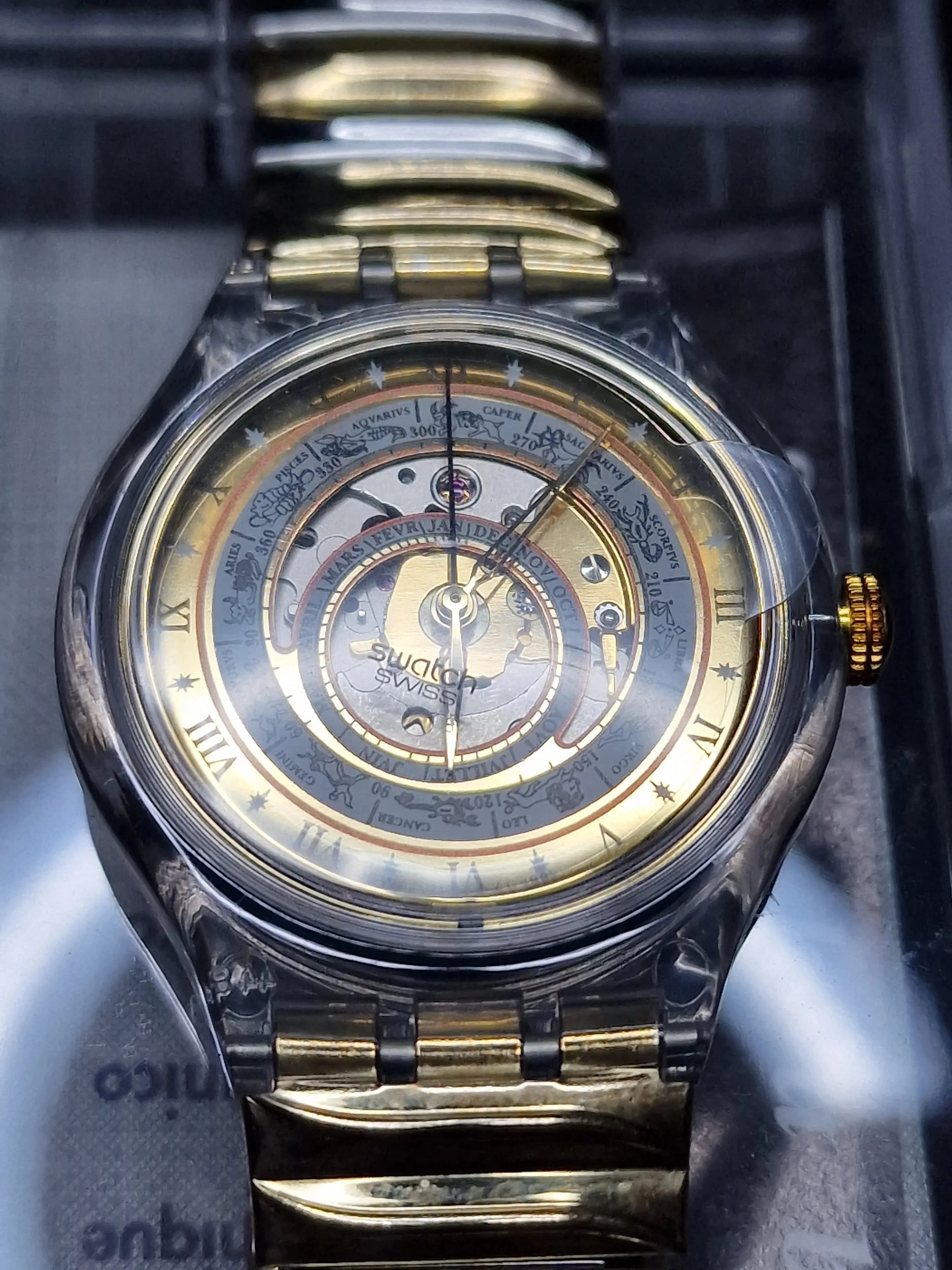 Swatch Automatic SAN105 "Time & Stripes" – 1994 🇺🇸⏱