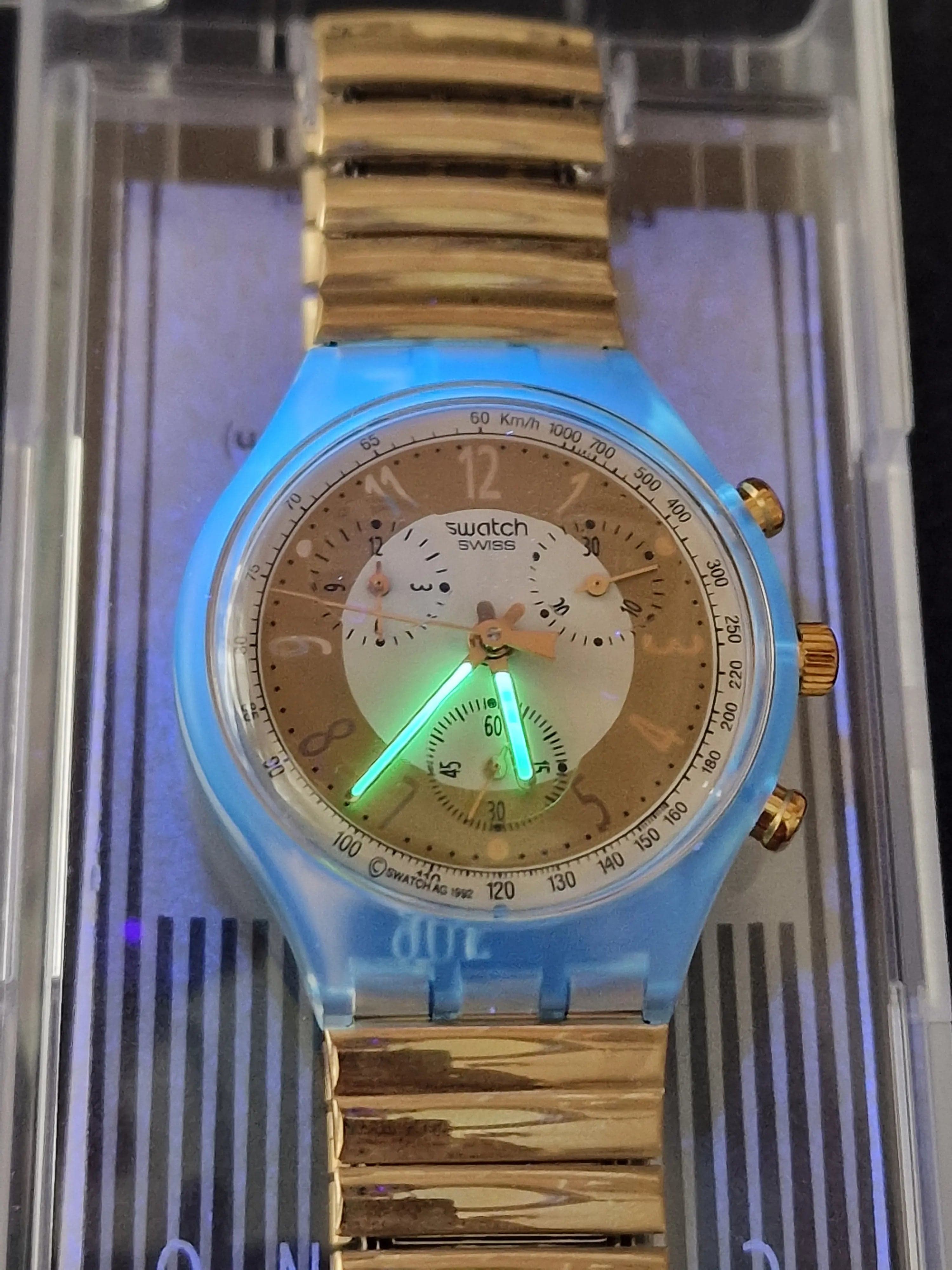 Swatch Chrono Flex SCG100 “Golden Globe” (1992) – Rare Vintage Chronograph