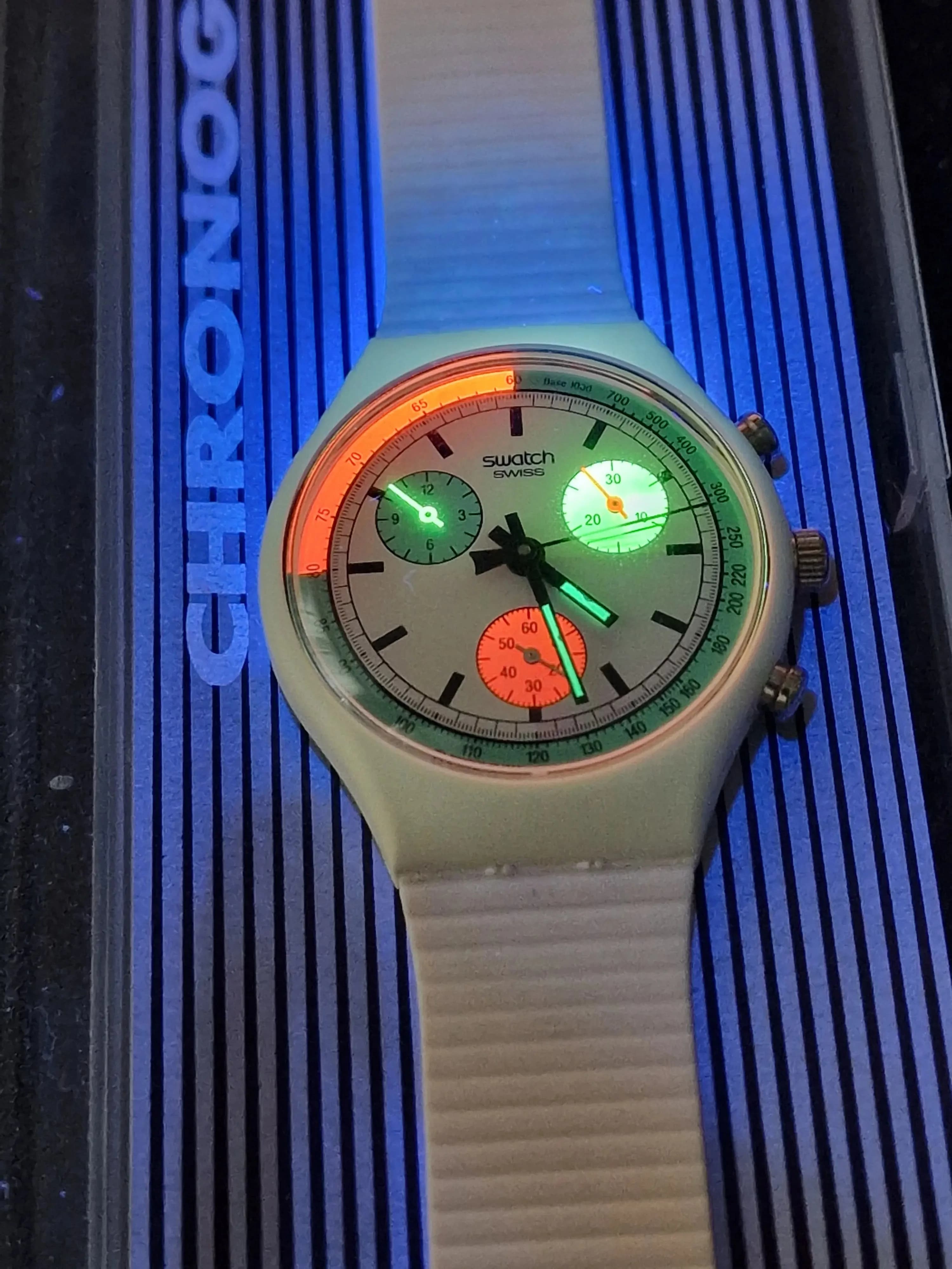 ⏱️ Swatch Chrono SCN112 "Echodeco" (1994) – Rare Blue Edition