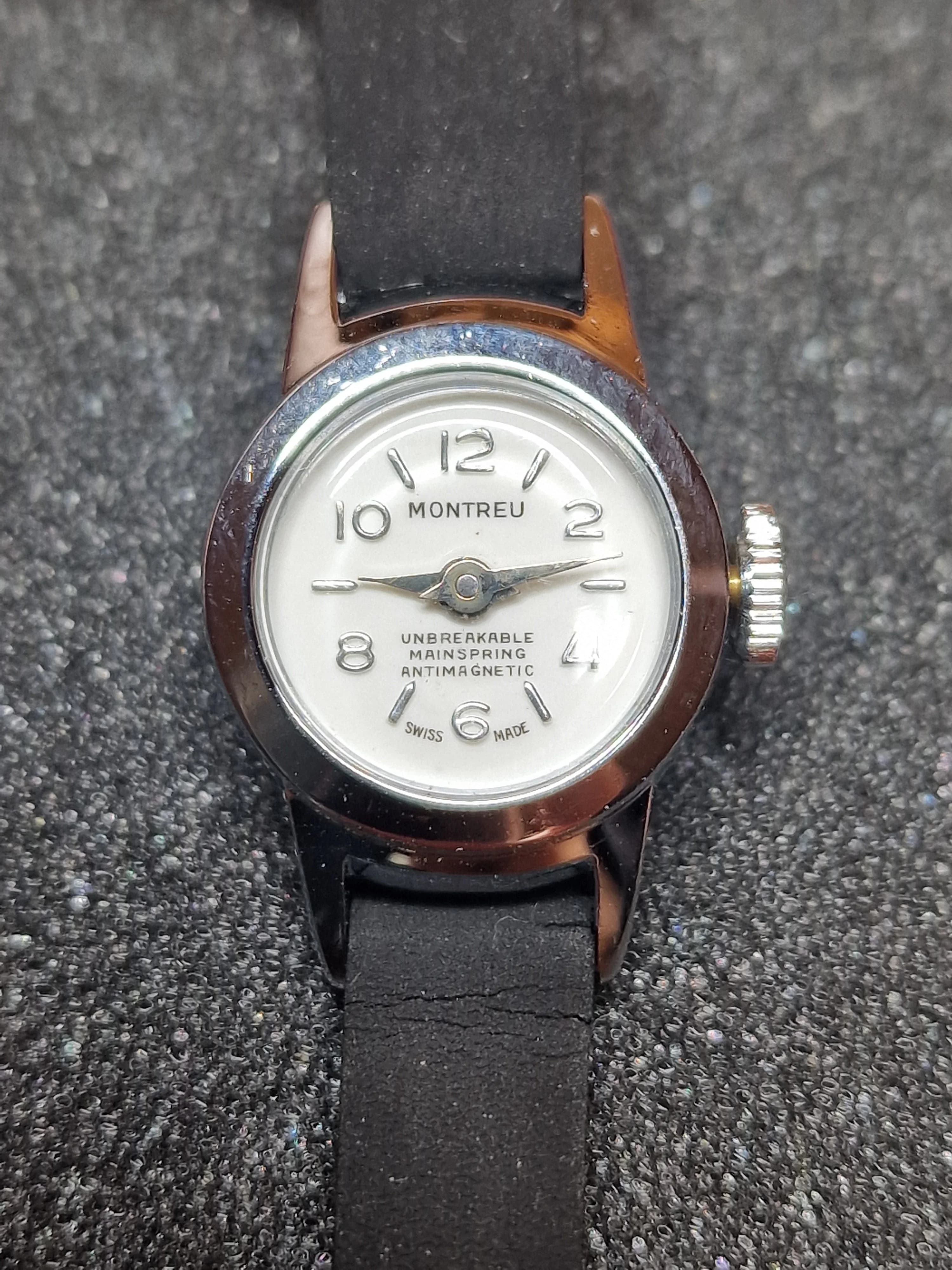 💎 Tiny Vintage Ladies' Watch "MONTREU" – 1950s/60s, Hand-Wound, Swiss Made, Unworn
