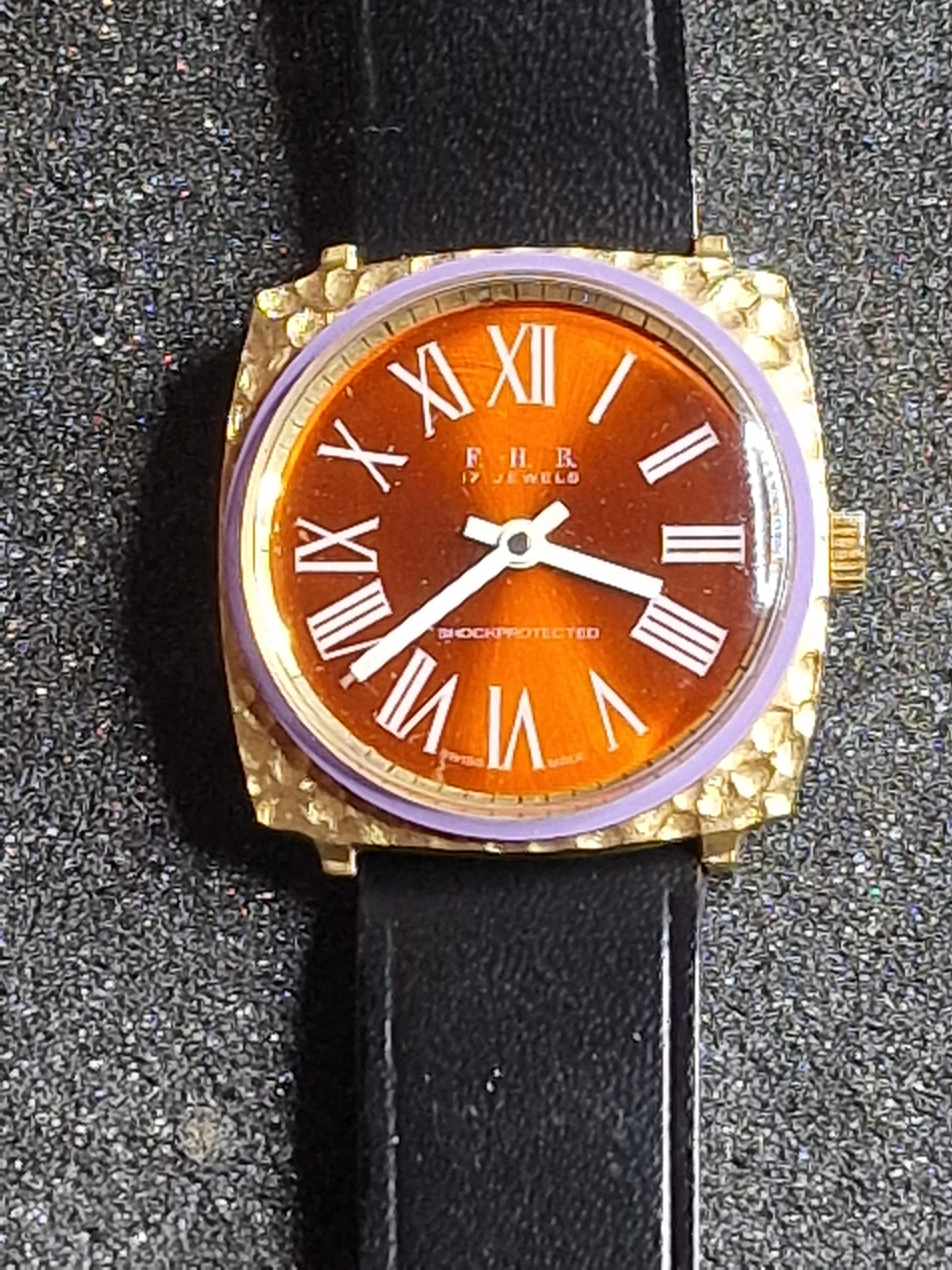 Unworn Vintage Men’s Watch "F.H.B" – Swiss Made, Hand-Wound, 1960s/70s, Steel Case