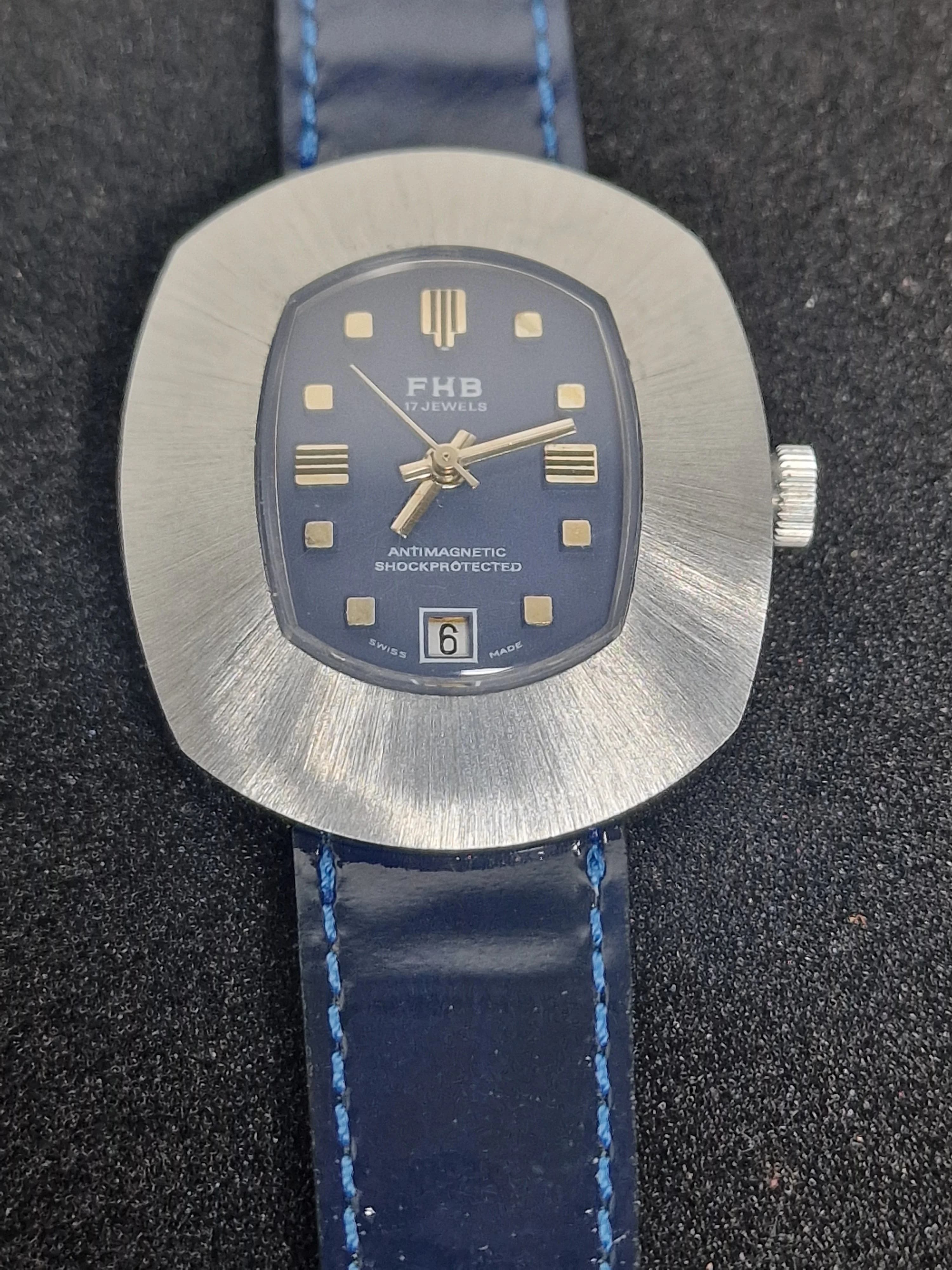 💎 Unworn Vintage Ladies' Watch "F.H.B." – Swiss Made, Hand-Wound, 70s/80s, Gold-Tone