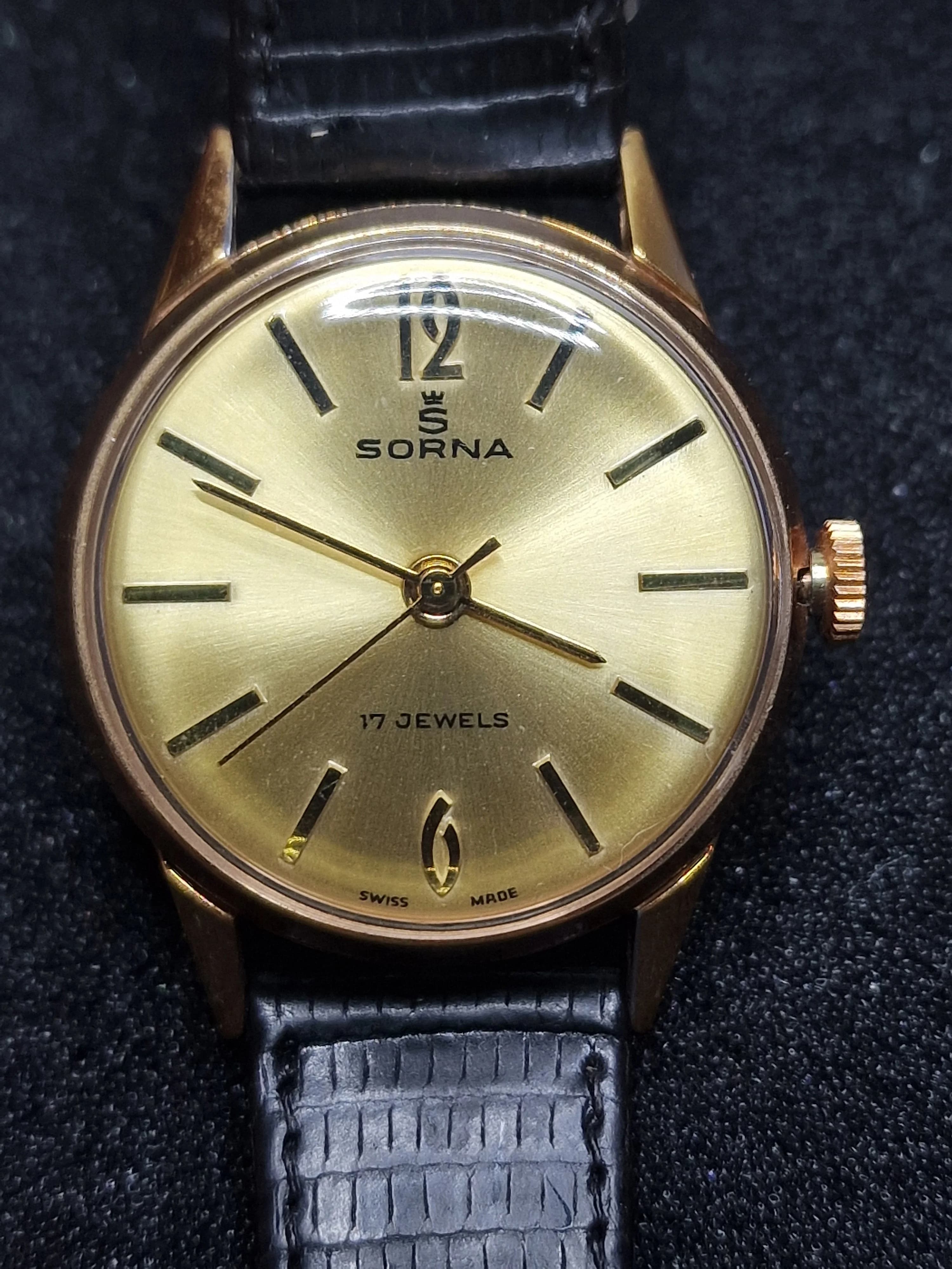 ⭐ Rare Vintage Watch "SORNA" – Swiss Made, Hand-Wound, 1950s/60s, Unworn Old Stock