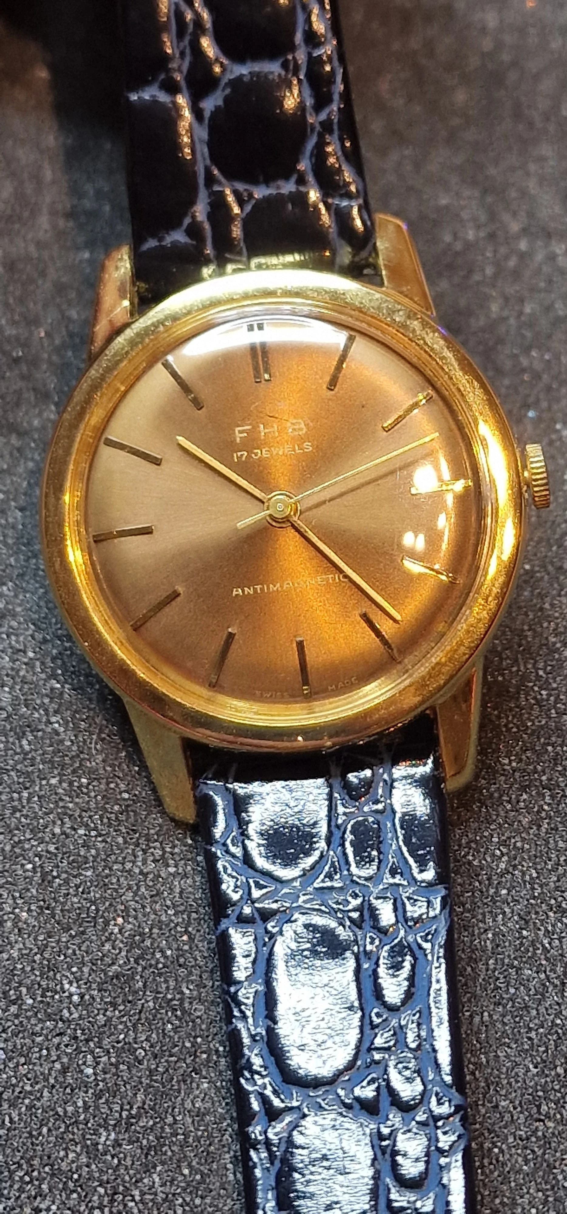 ⏳ Large Swiss Farmer’s Pocket Watch | F.H.B. | Hand-Wound | 50mm | NOS | 1970s