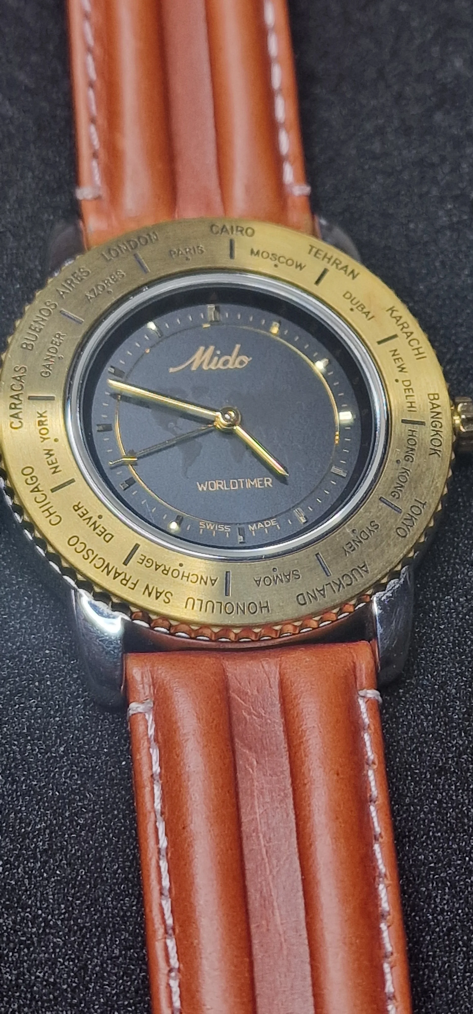 Exclusive MIDO Worldtimer Men's Watch – Swiss Made, 39mm, Quartz, World Time Function 2