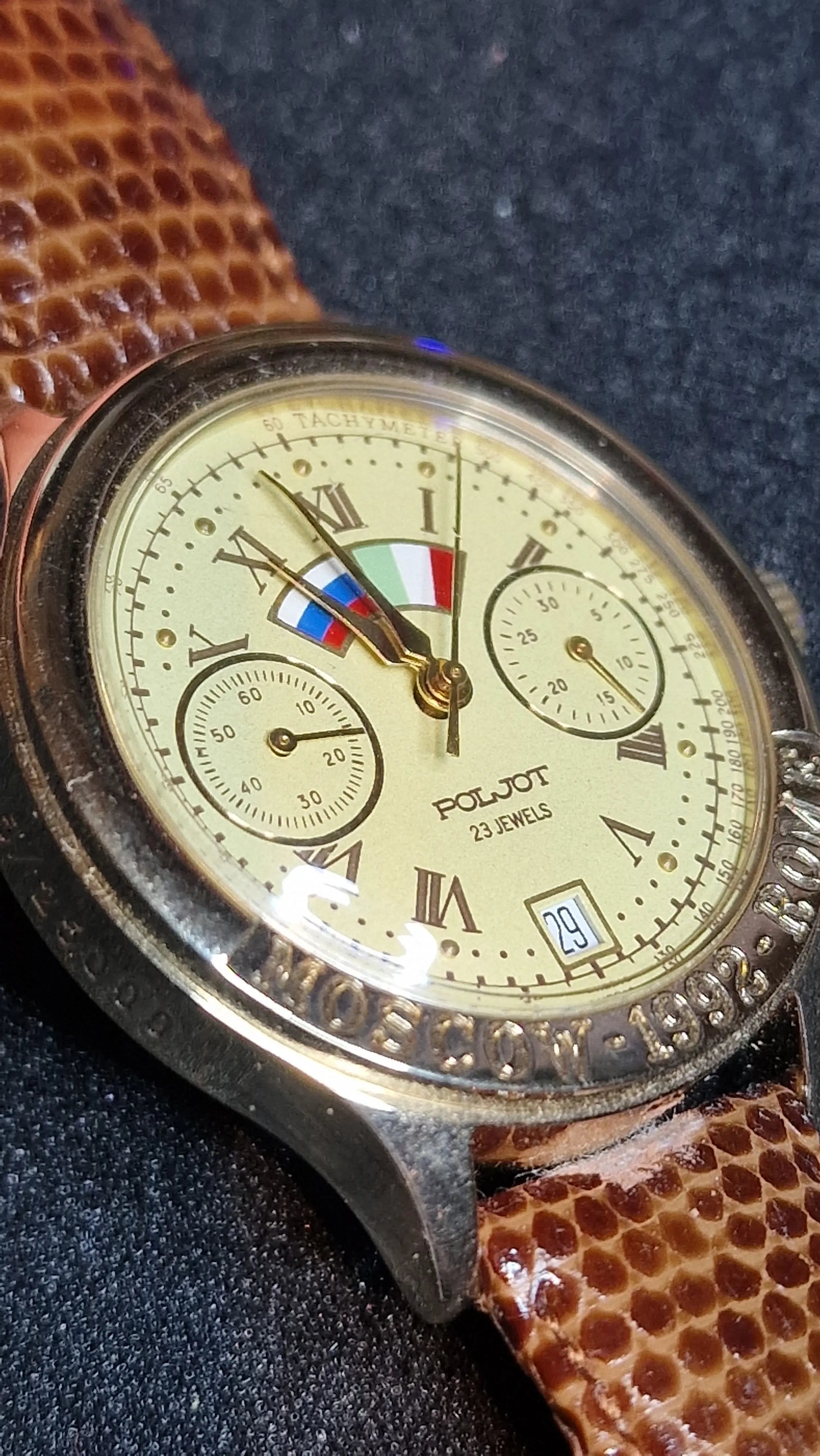 Poljot “Moscow 1992 – Rome” Mechanical Chronograph 🇷🇺🇮🇹 – Limited 12115/25000 - 3
