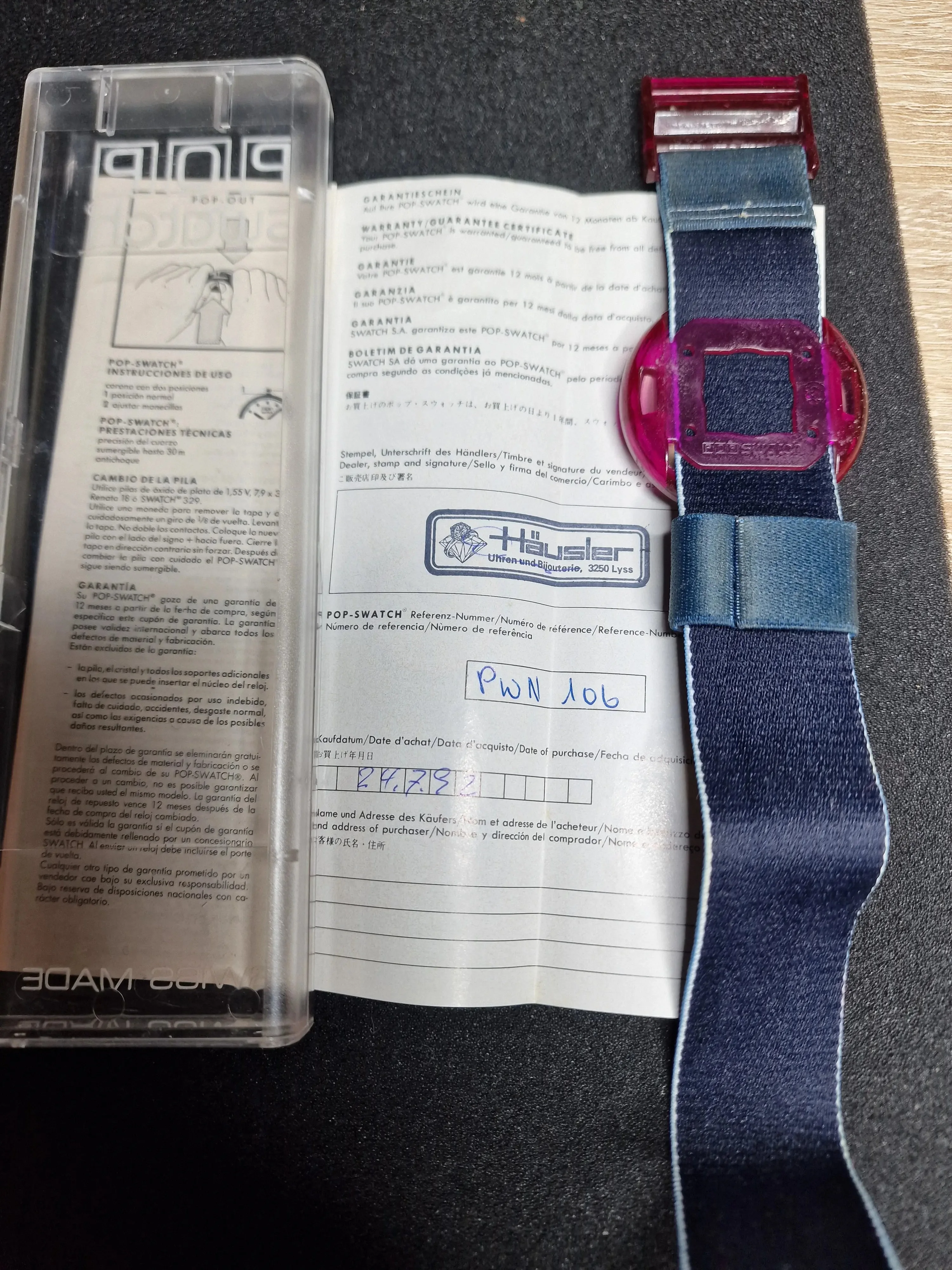 🎨 Pop Swatch PWK165 "Alice" (1992) – Rare Collector’s Watch ✨ - 4