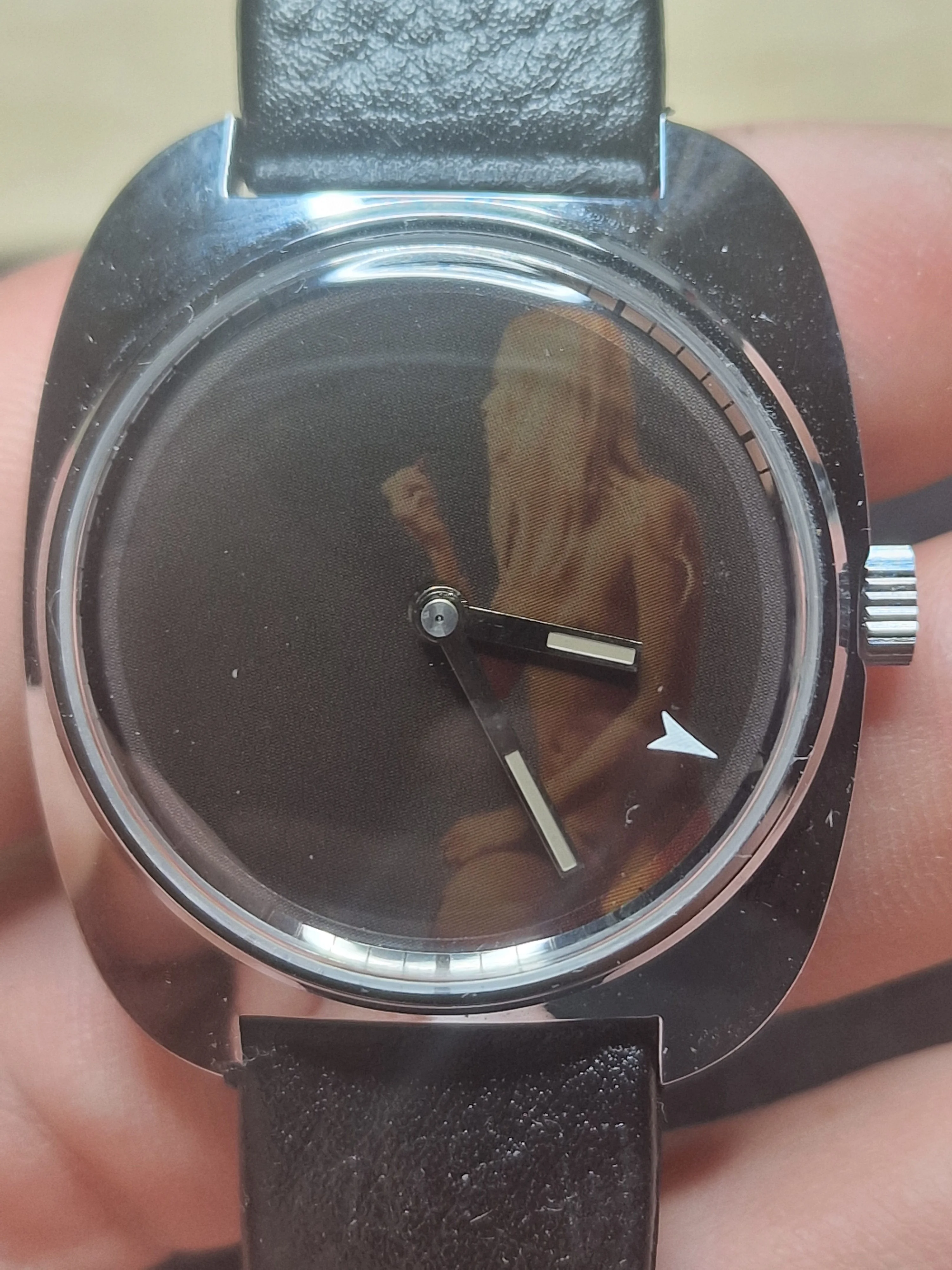 Rare Vintage Erotic Watch – Swiss Made – Hand-Wound – 1970s – Patented Animation - 2