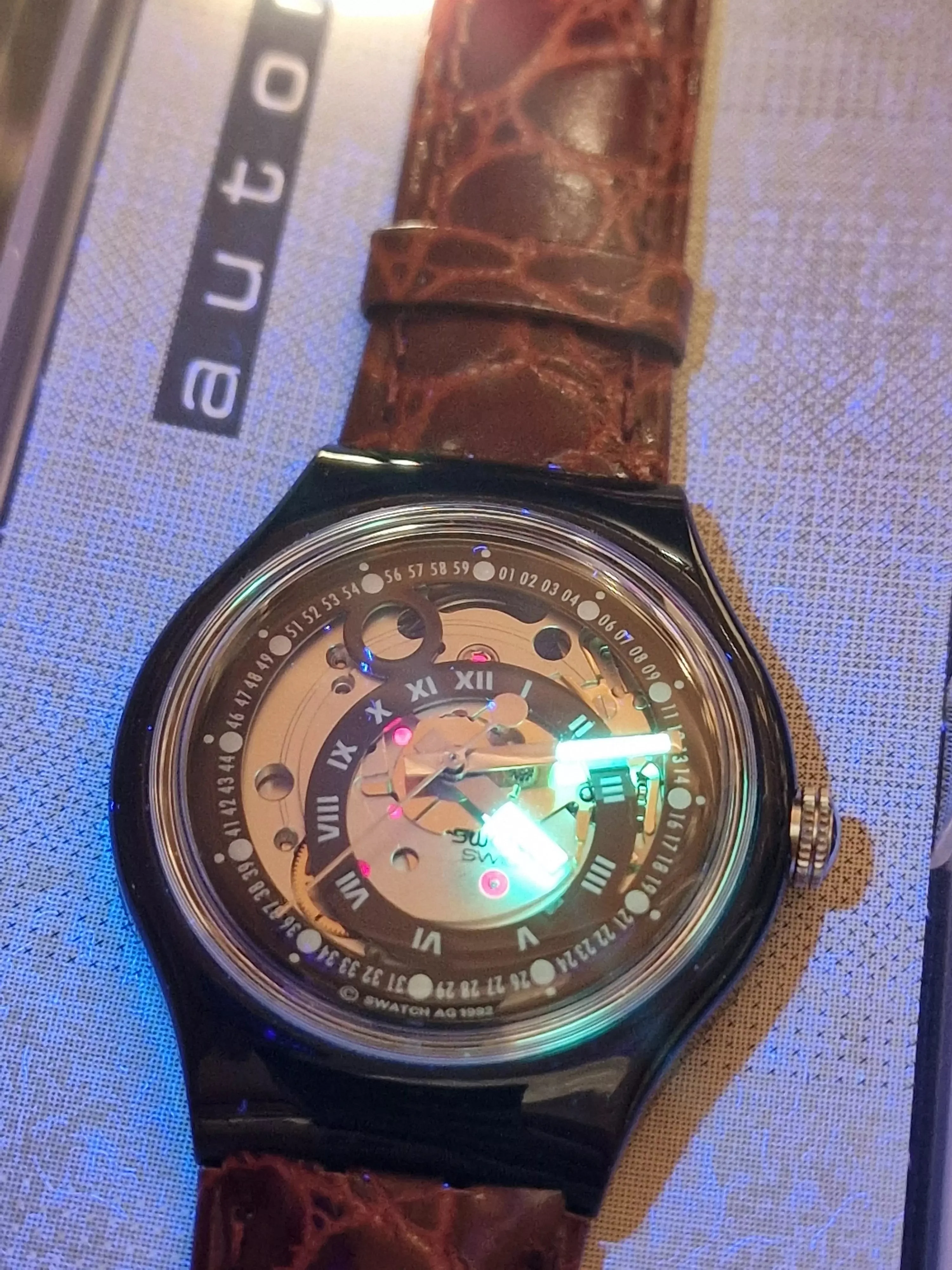 Swatch Automatic SAB102 "Black Circles" (1993) – Vintage Skeleton 2