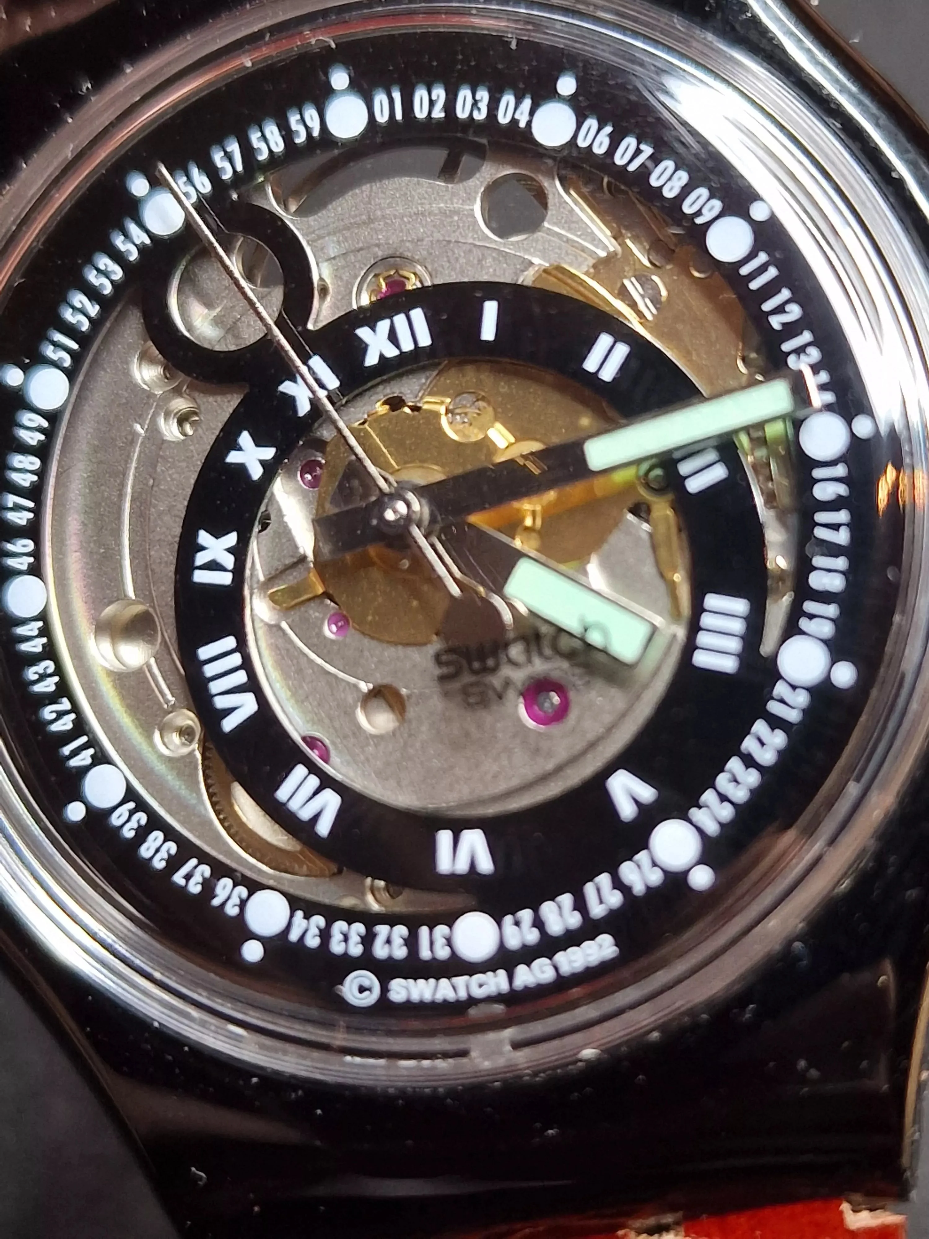 Swatch Automatic SAB102 "Black Circles" (1993) – Vintage Skeleton 12