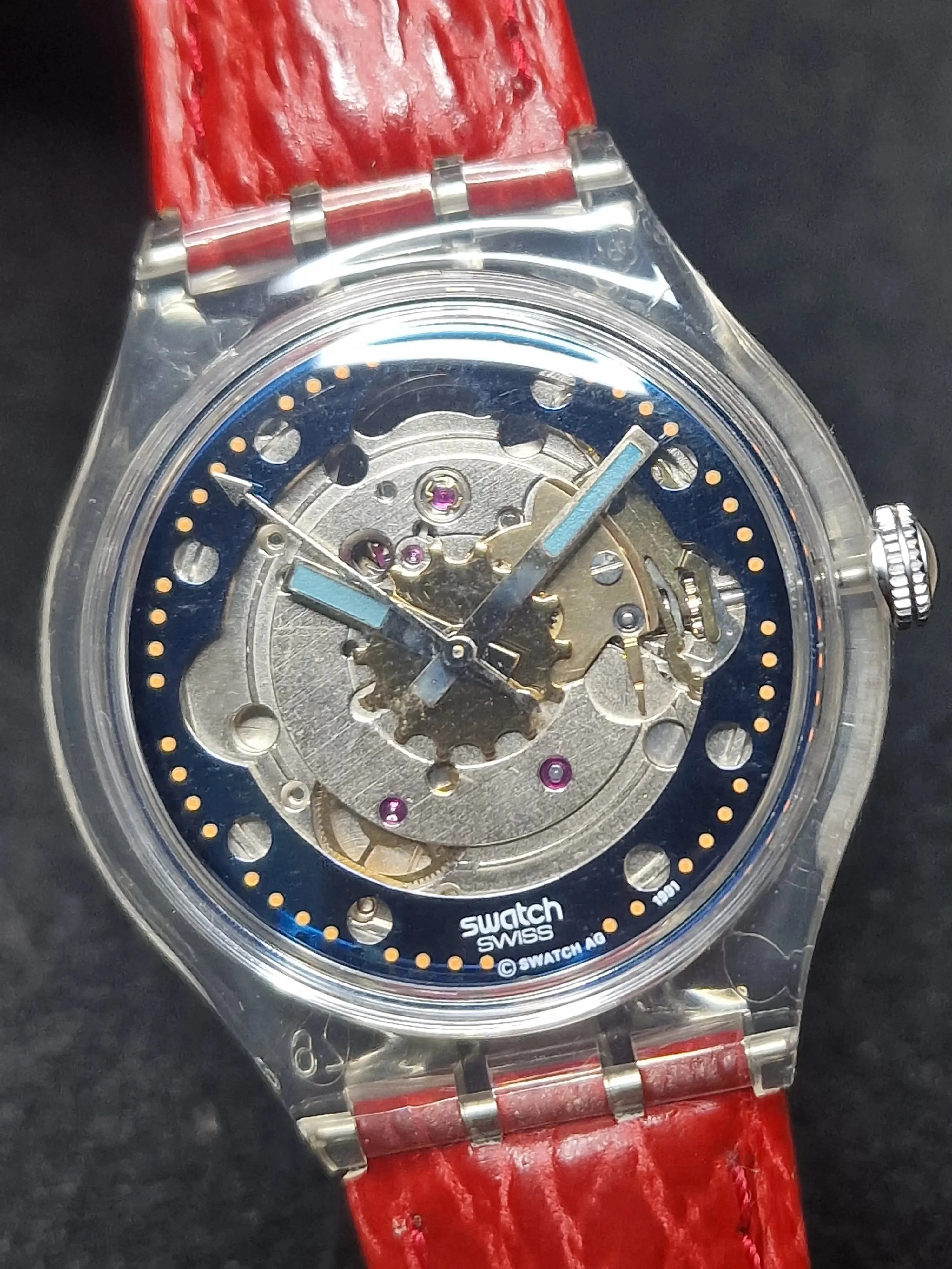 ⏱ Swatch Automatic SAK101 "Red Ahead" (1992) – Rare Early Automatic 5