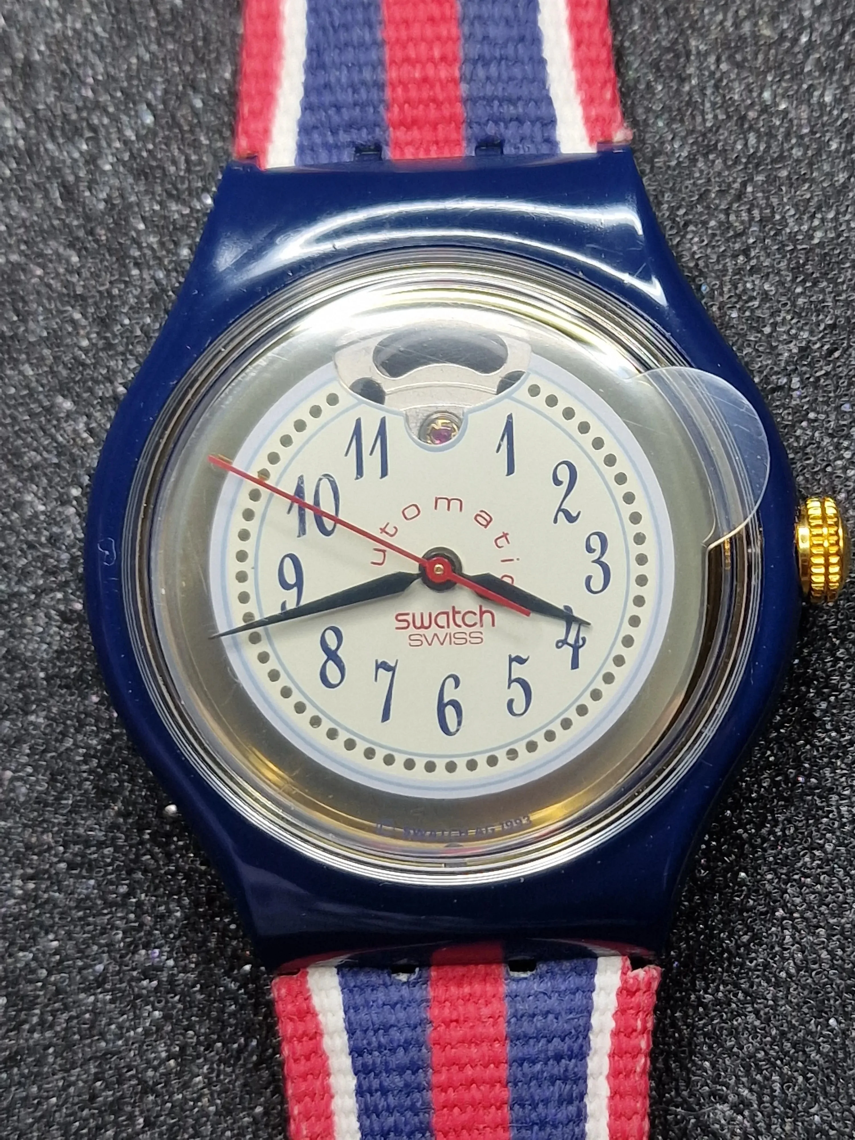 Swatch Automatic SAN105 "Time & Stripes" – 1994 🇺🇸⏱ 4