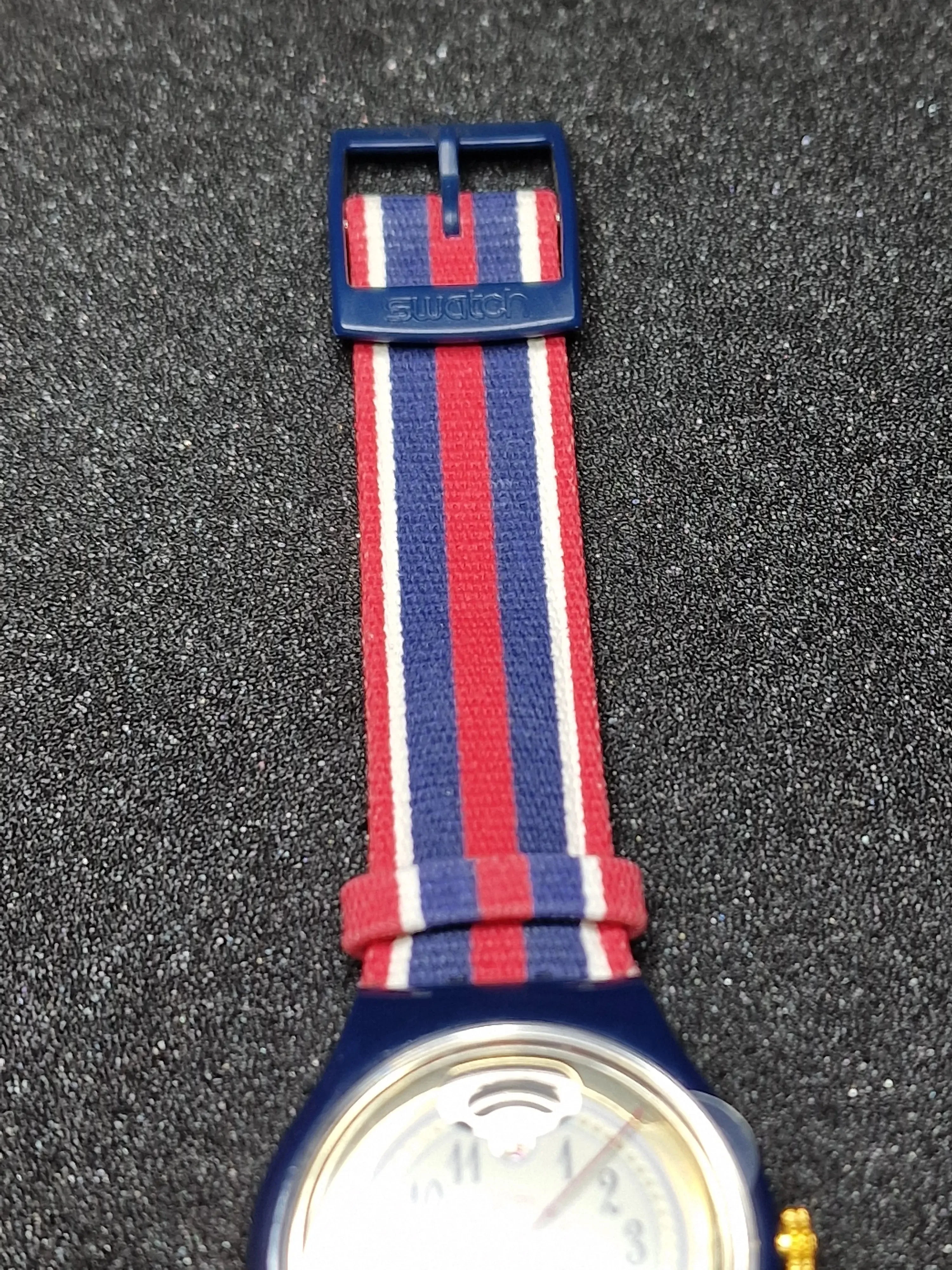 Swatch Automatic SAN105 "Time & Stripes" – 1994 🇺🇸⏱ 10