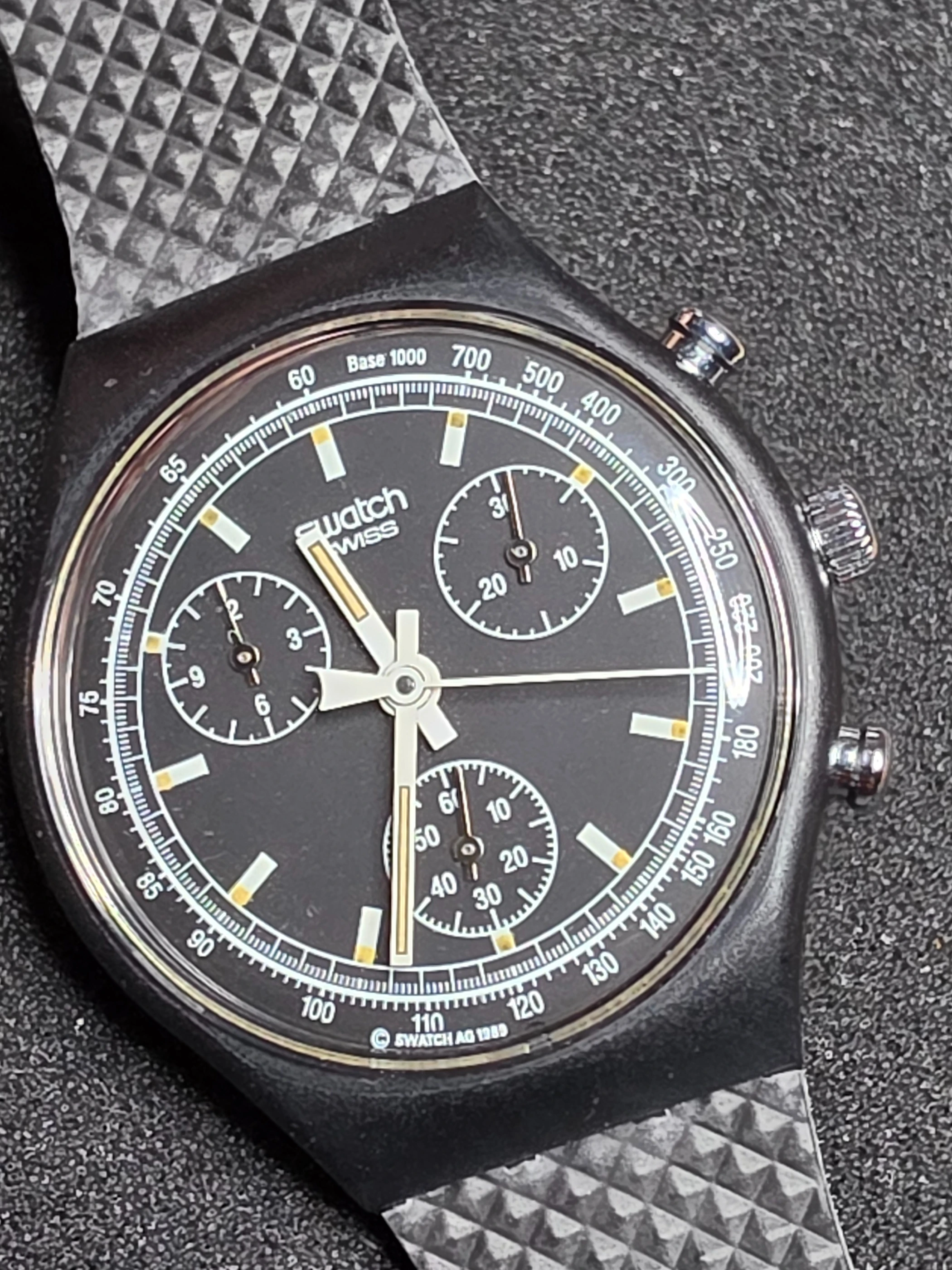 Swatch Chrono Black Friday SCB100 – 1990 – NOS – Rare – view 5