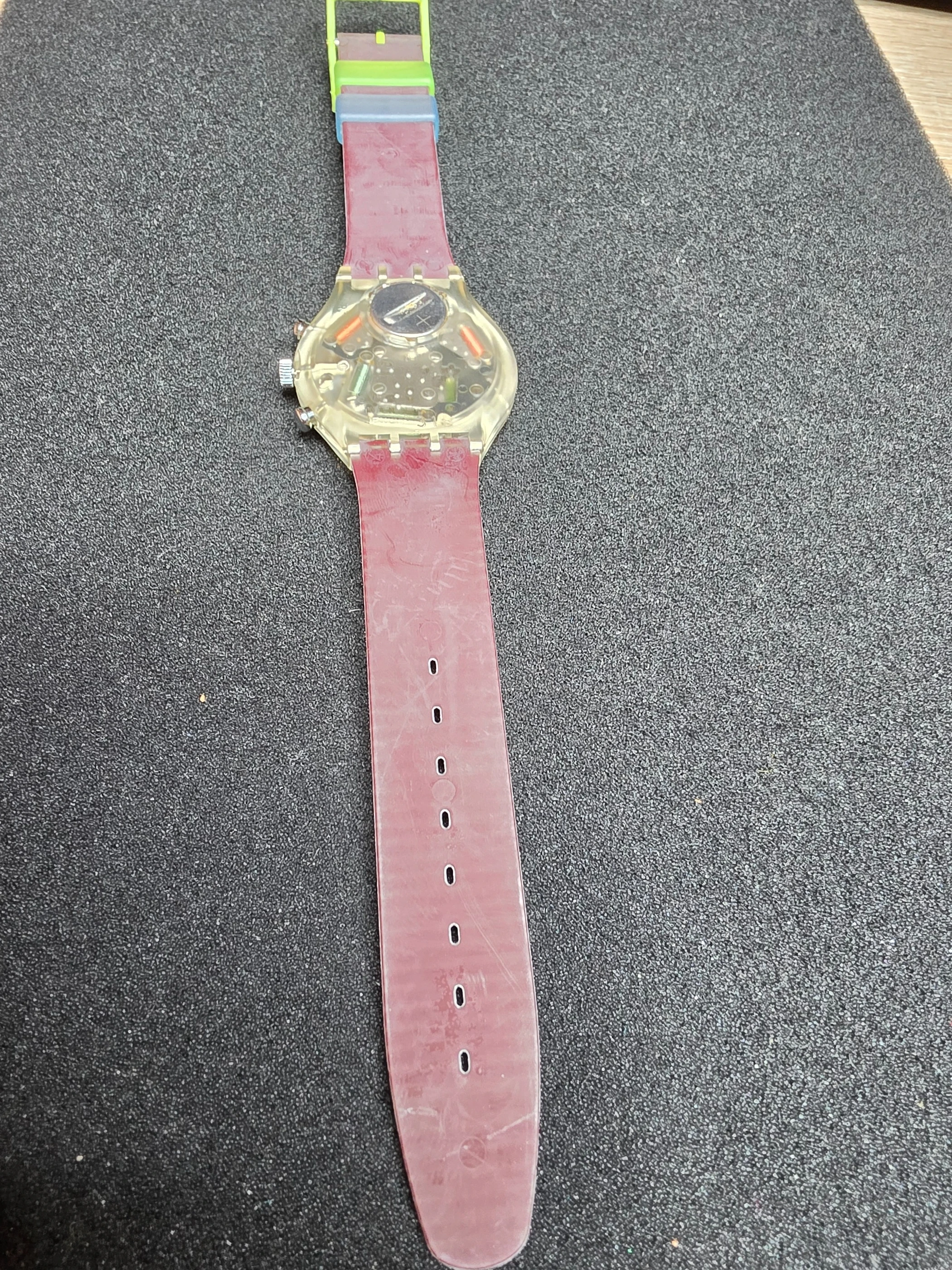 Swatch Chrono Blue Chip SCK101 – 1993 – NOS – Blue Dial – view 10