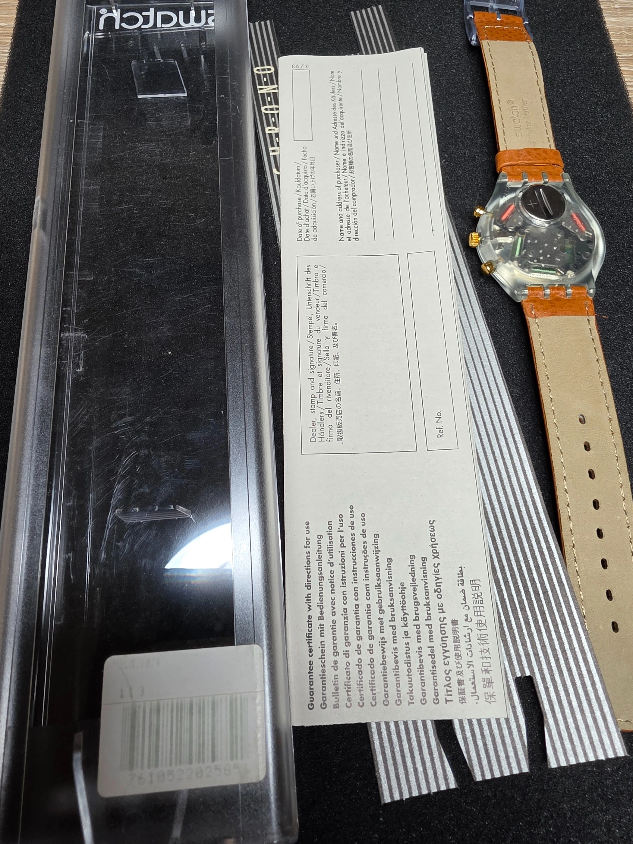 Swatch Chrono Honey Tree SCN107 – 1993 – NOS – Silver Dial – view 3