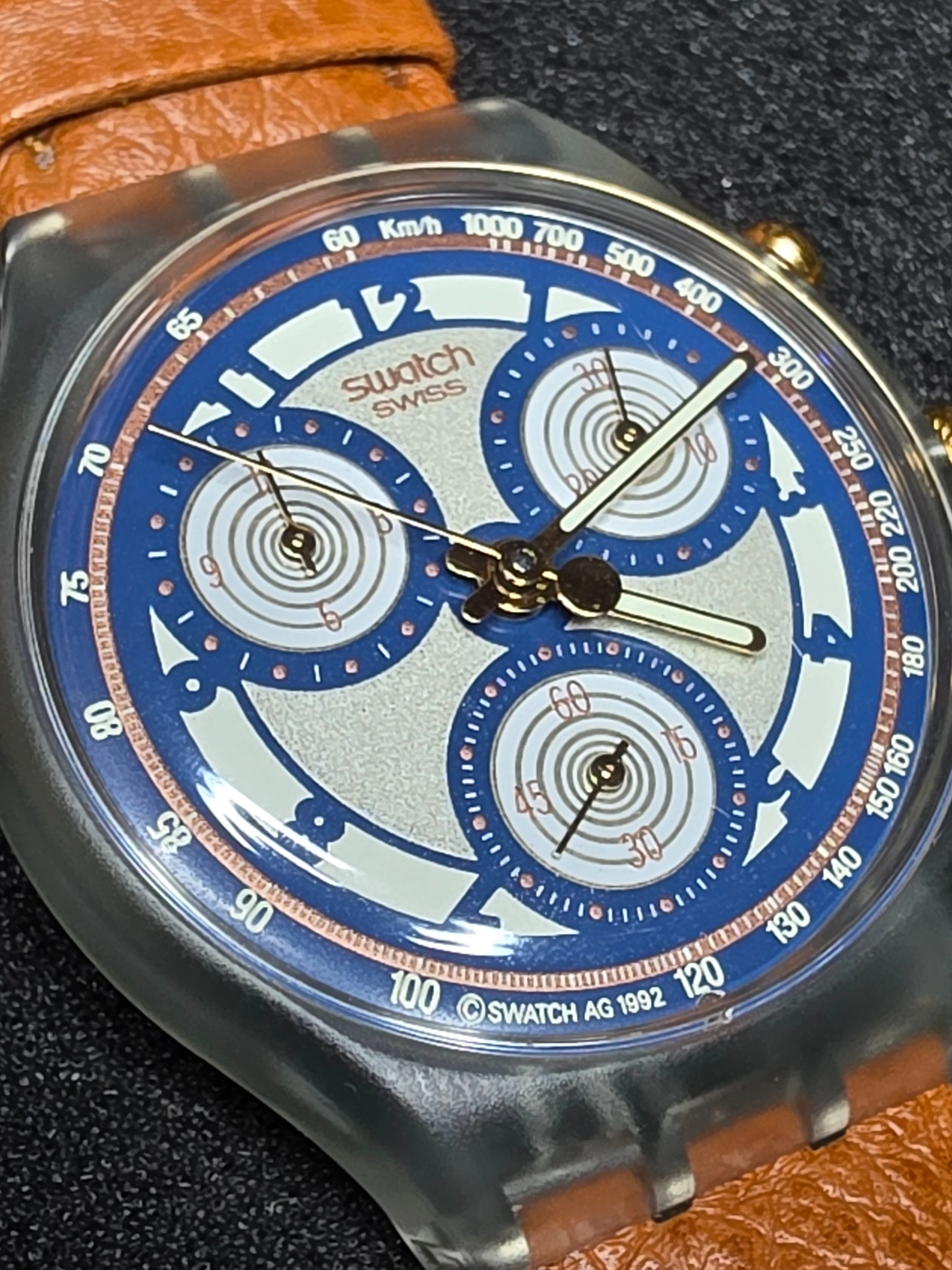 Swatch Chrono Honey Tree SCN107 – 1993 – NOS – Silver Dial – view 4