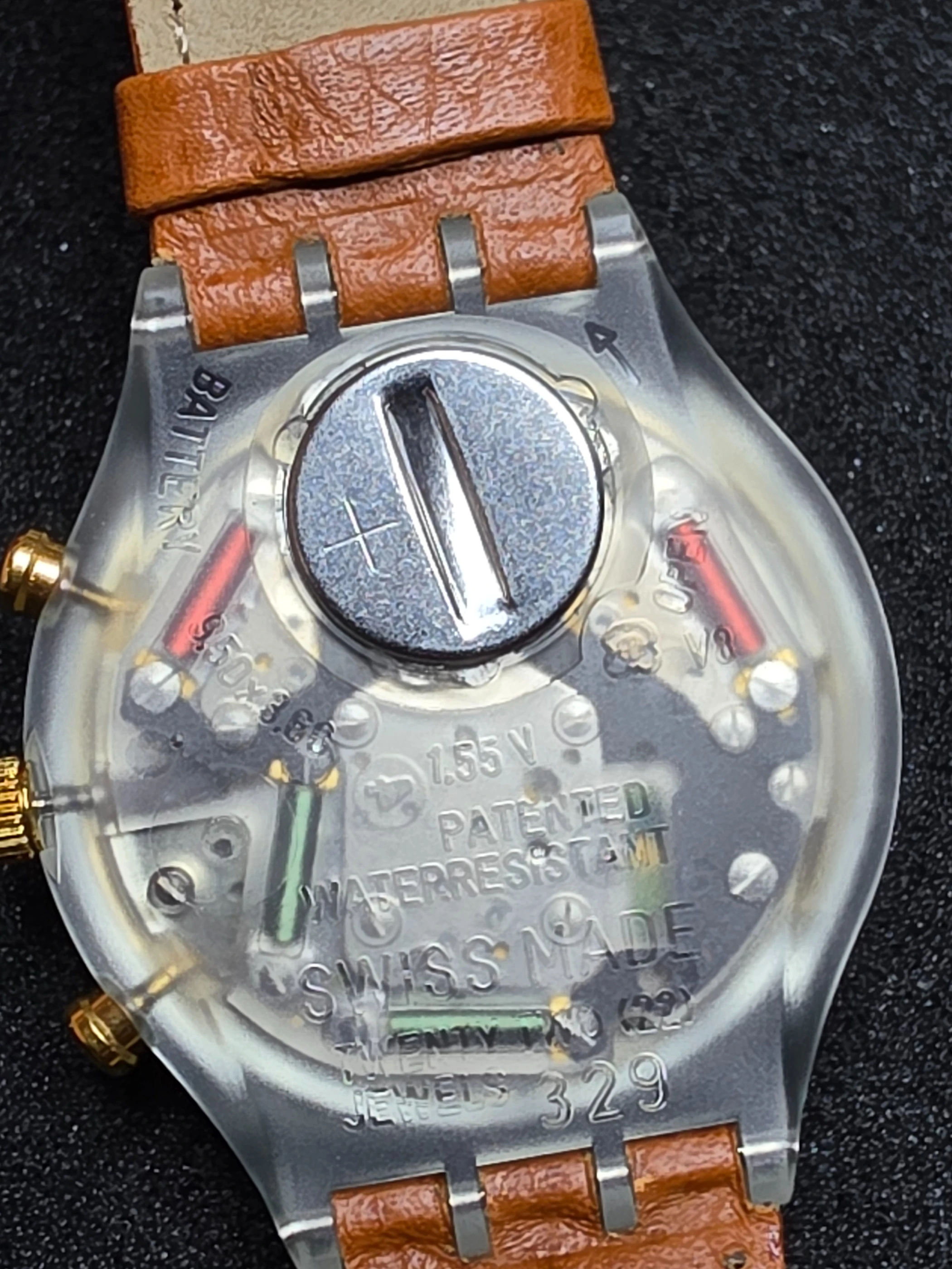 Swatch Chrono Honey Tree SCN107 – 1993 – NOS – Silver Dial – view 7