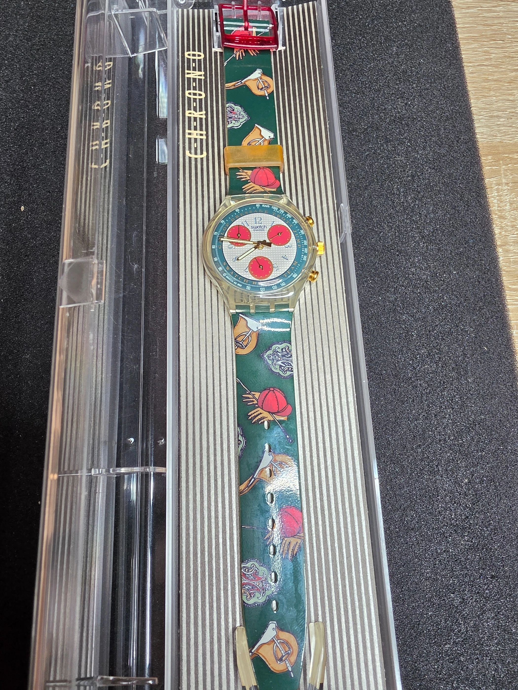 Swatch Chrono Horse Riding SCK103 – 1992 – NOS – Equestrian Theme – view 2