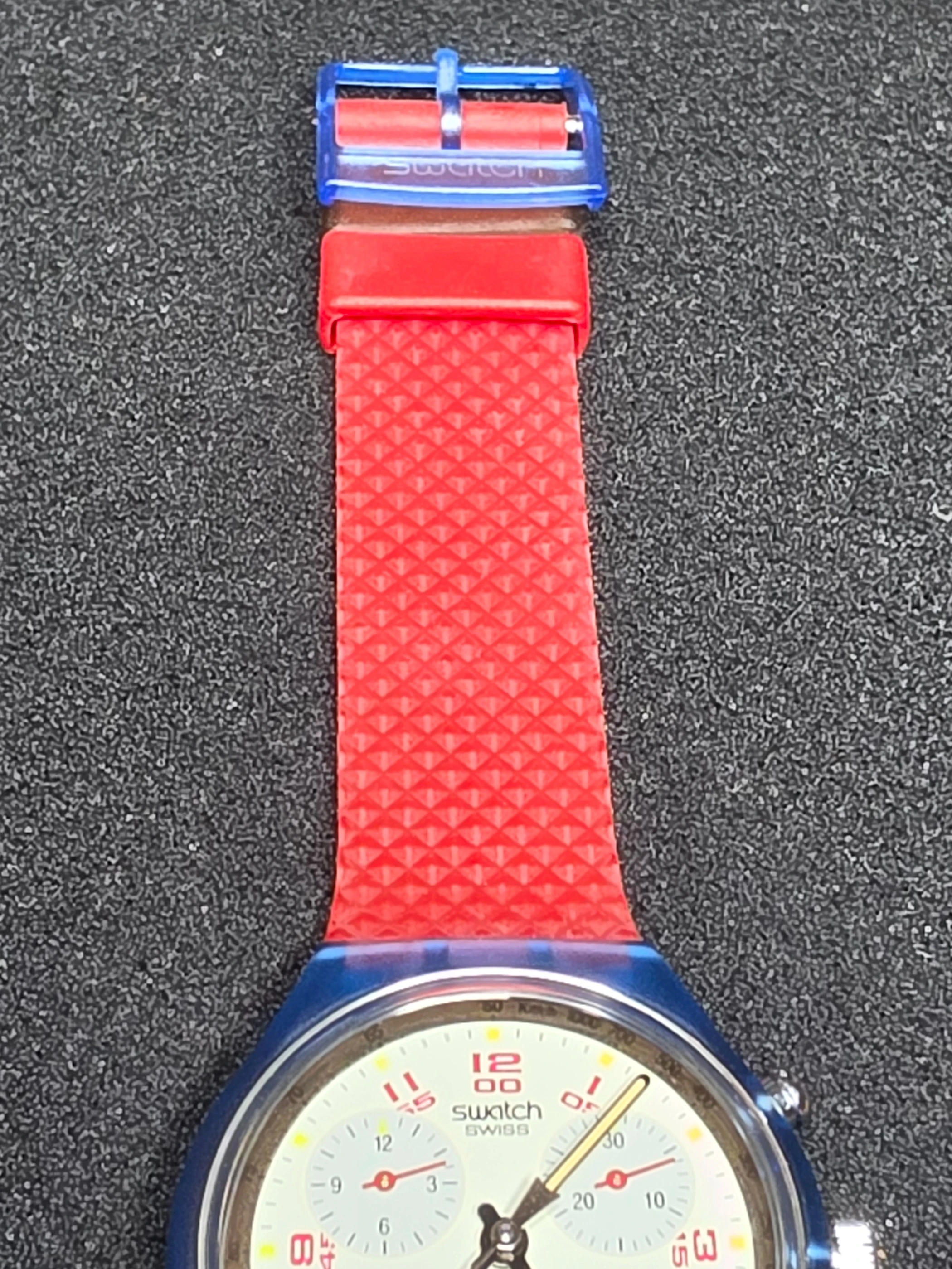 Swatch Chrono JFK SCN103 – 1992 – NOS – Red Strap – view 10