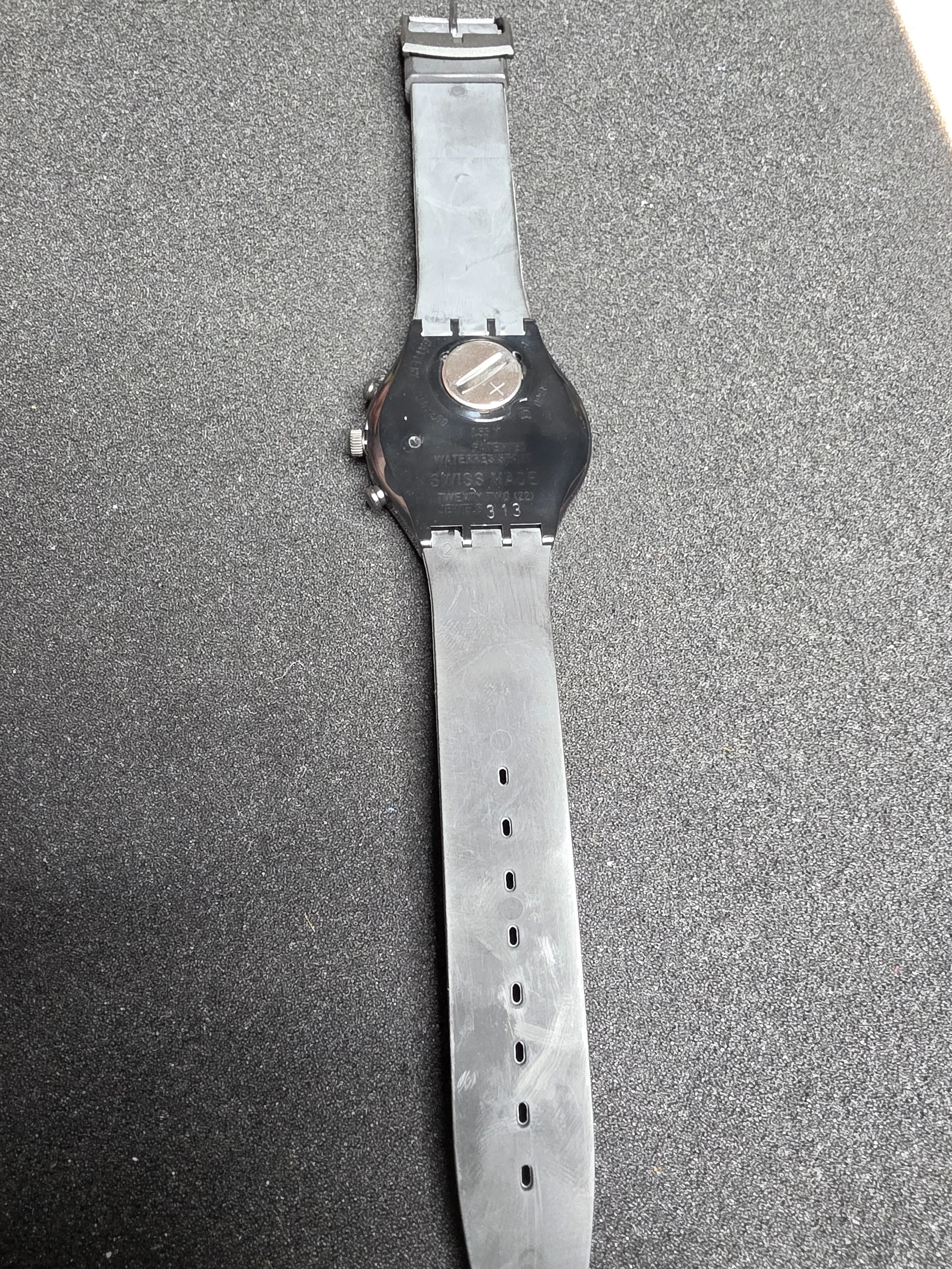 Swatch Chrono Moon Shadow SCB110 – 1993 – NOS – Black Dial – view 10