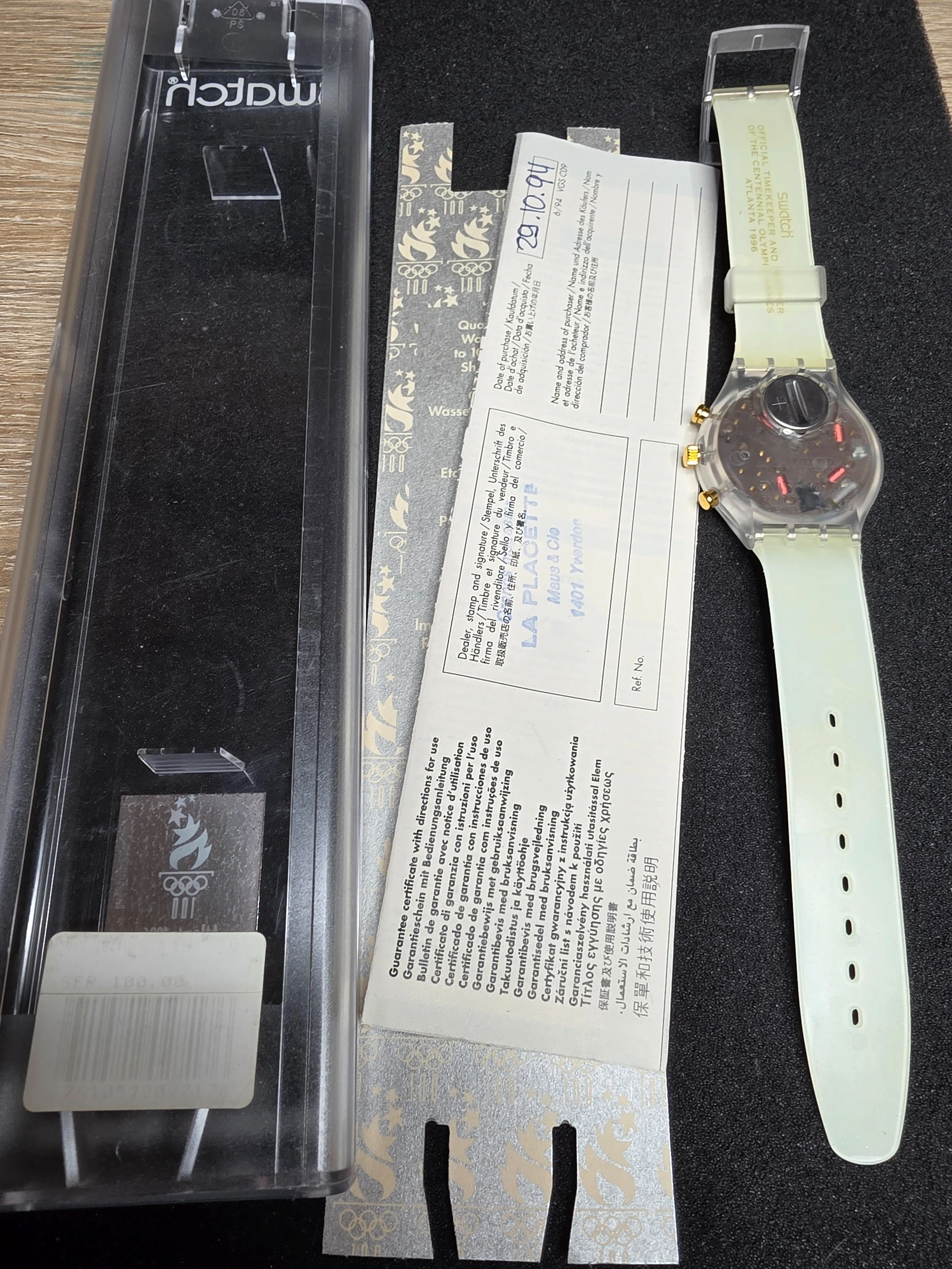 Swatch Chrono Olympic Games SCZ102 – 1994 – NOS – Olympic Theme – view 3