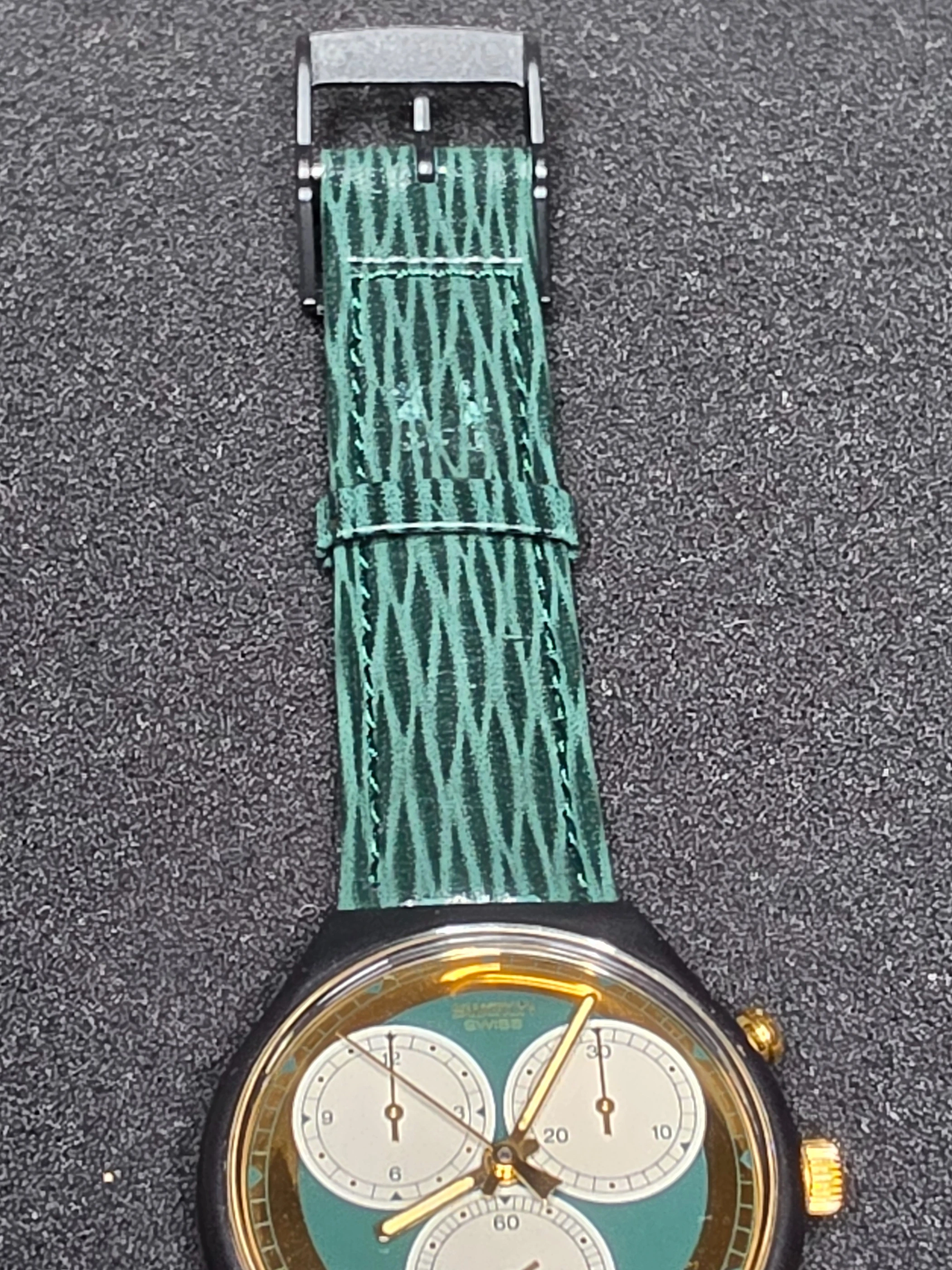 Swatch Chrono Rollerball SCB107 – 1991 – NOS – Green Dial – view 10