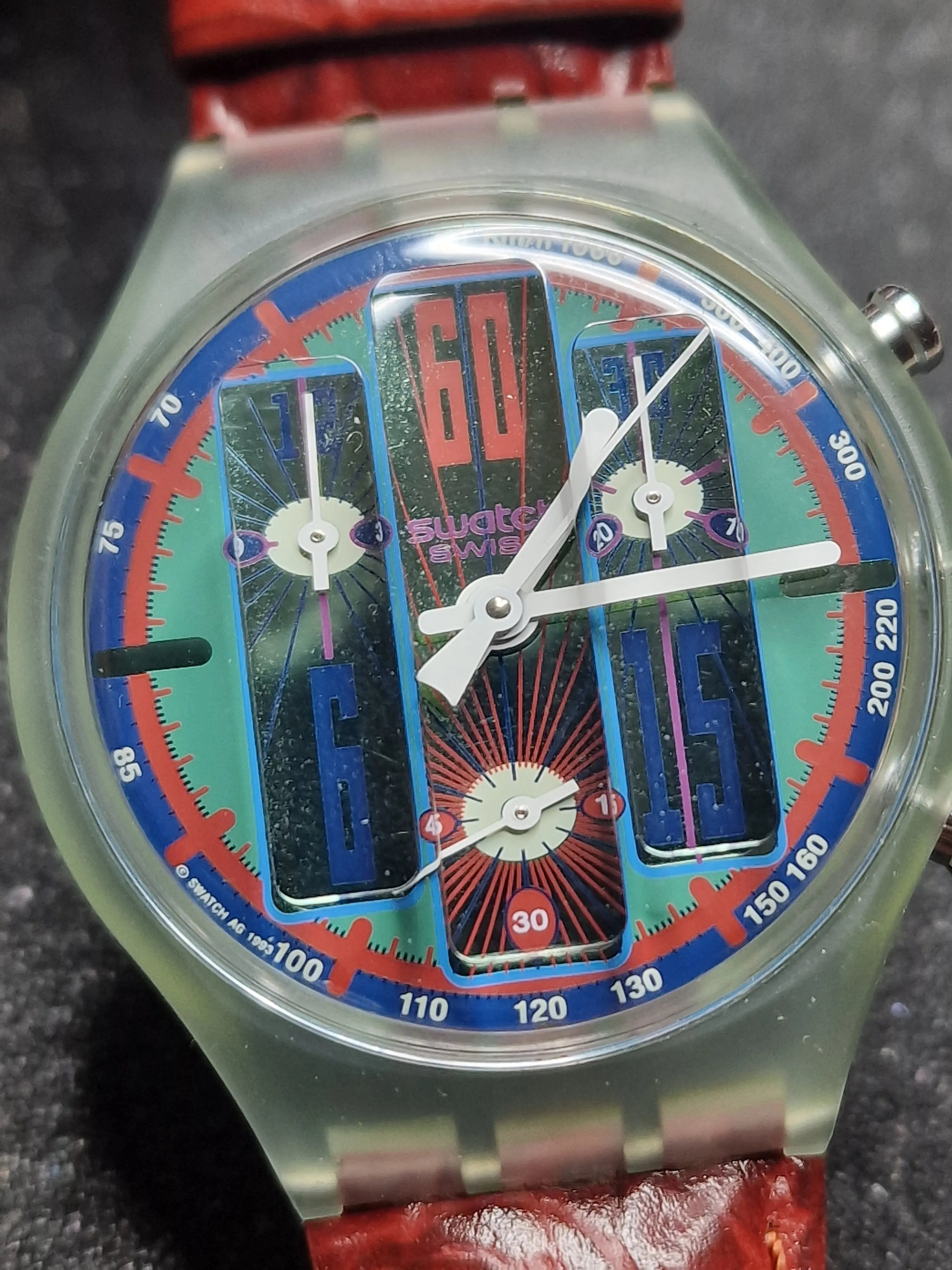 Swatch Chrono SCG105 "Echo Deco" (1994) – Rare Vintage Chronograph ⏱ 13