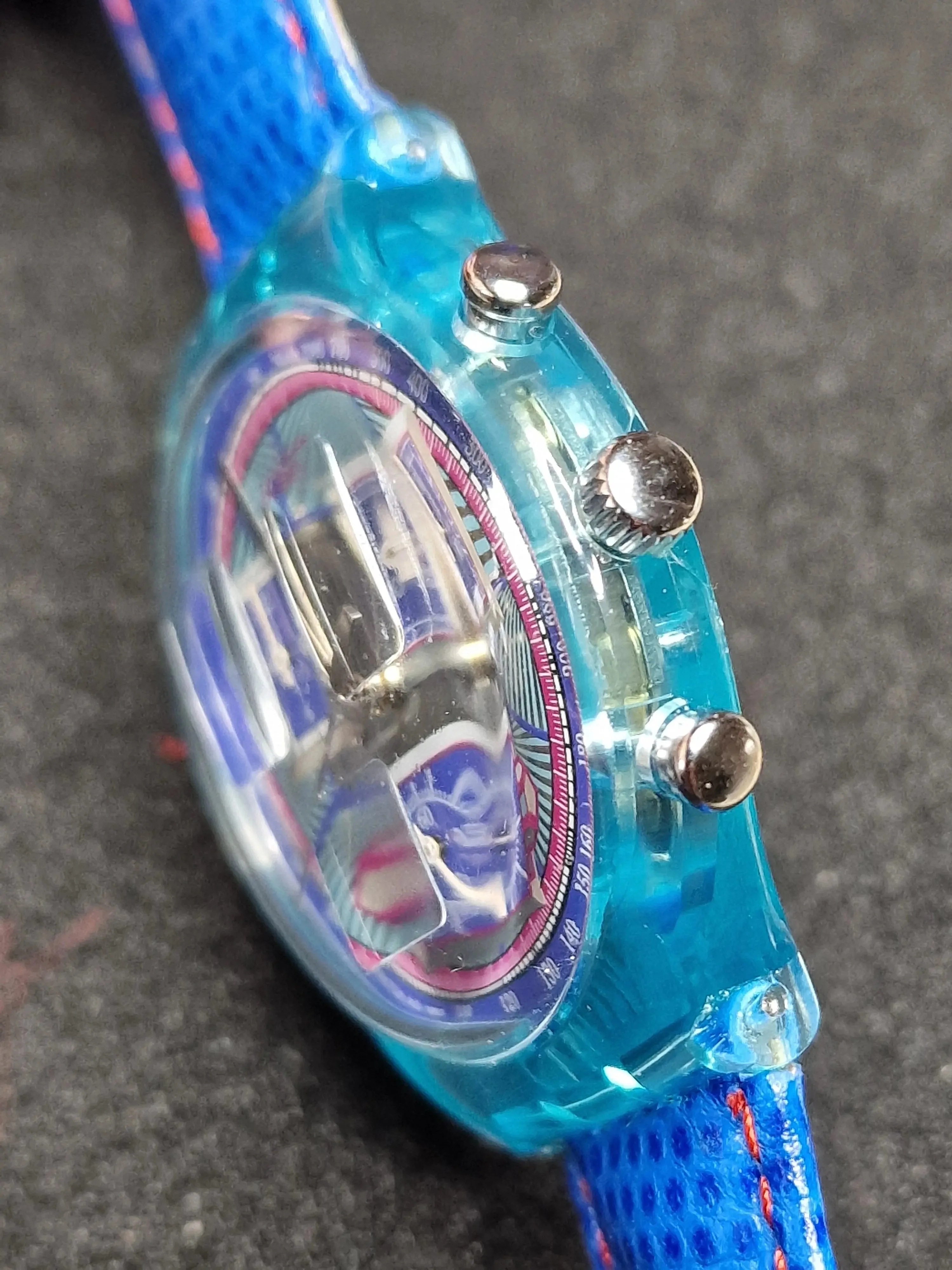⏱️ Swatch Chrono SCN112 "Echodeco" (1994) – Rare Blue Edition - 4