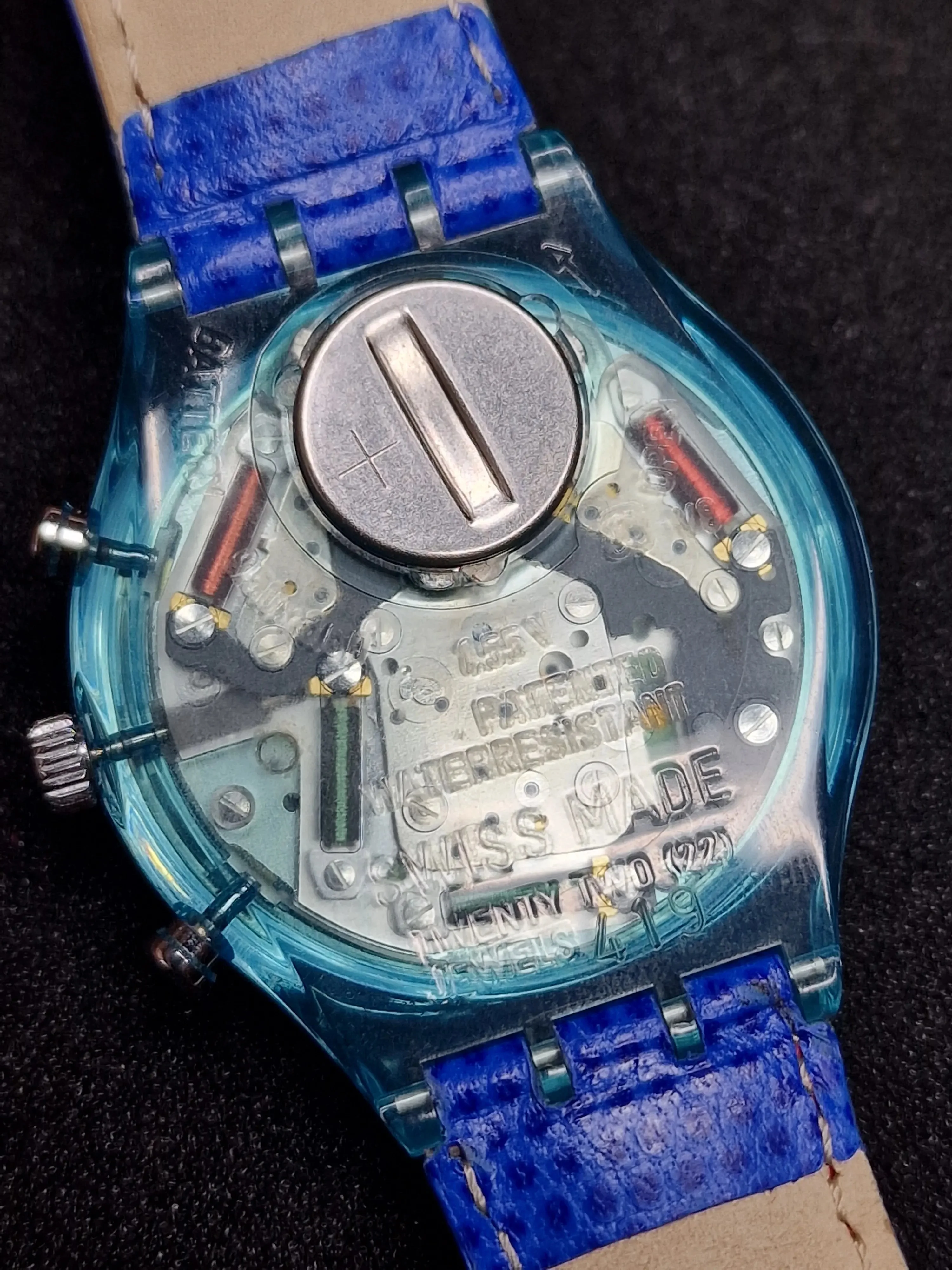⏱️ Swatch Chrono SCN112 "Echodeco" (1994) – Rare Blue Edition - 6