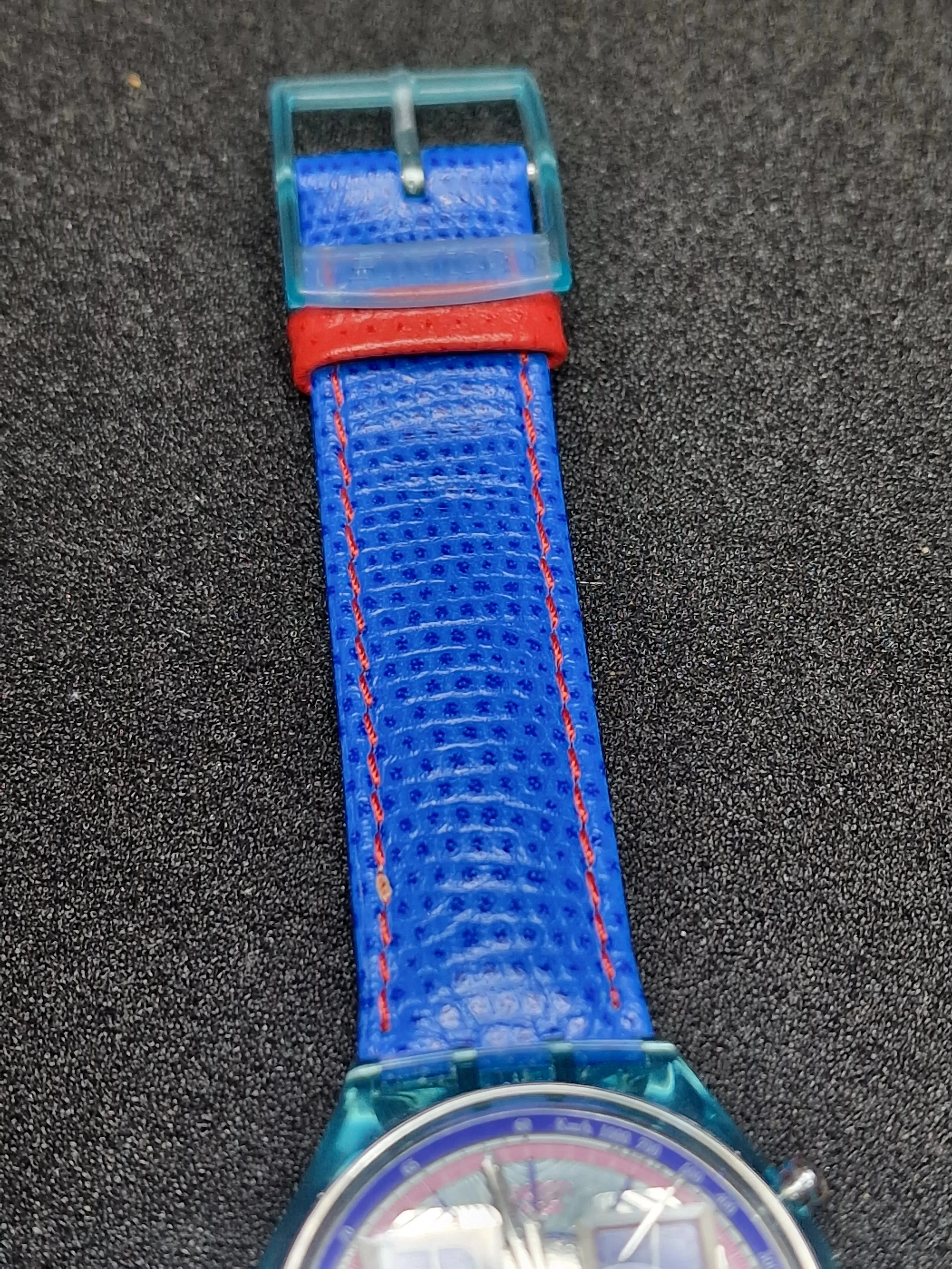 ⏱️ Swatch Chrono SCN112 "Echodeco" (1994) – Rare Blue Edition - 8