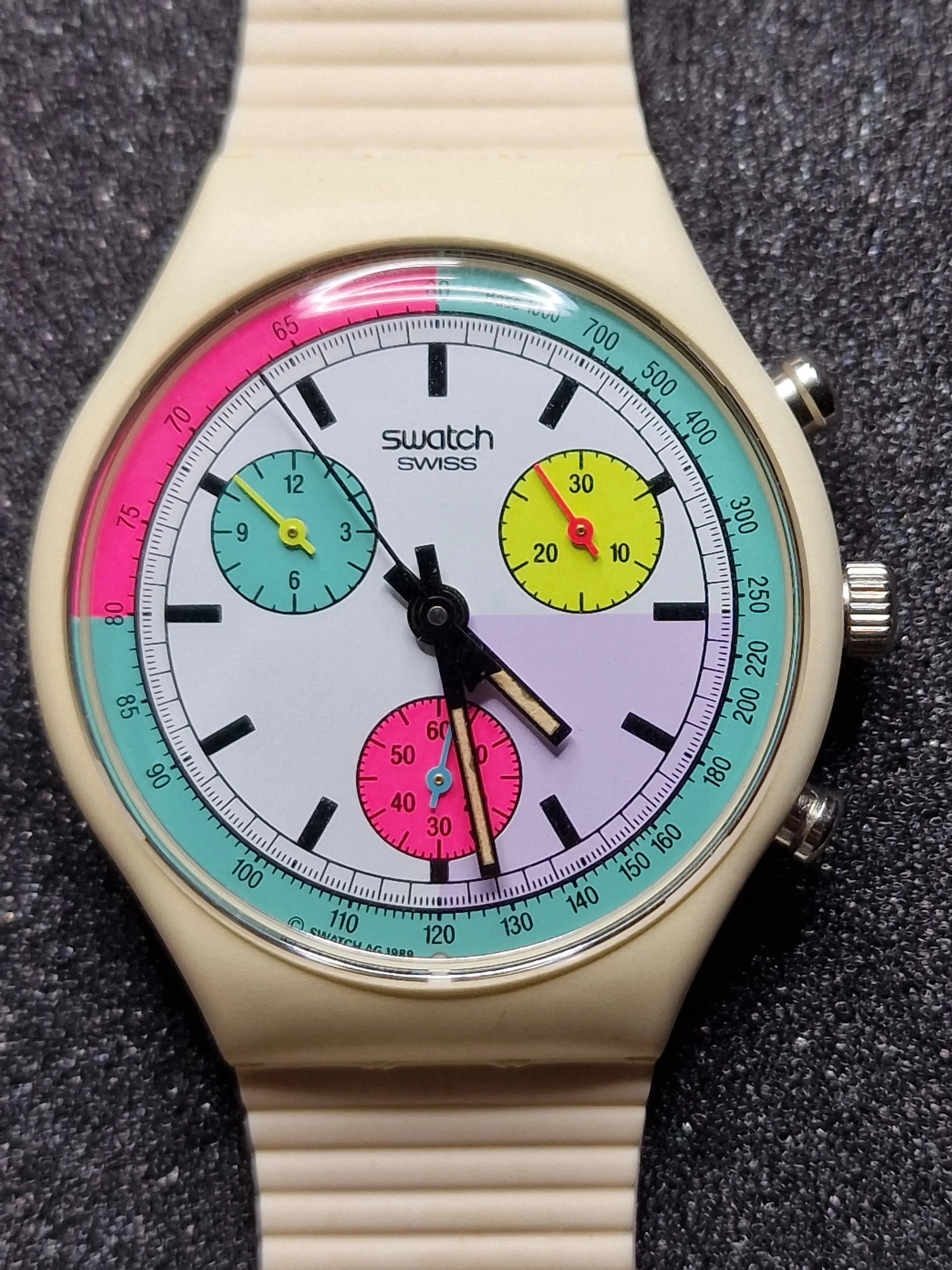Swatch Chrono SCW100 “White Horses” (1990) ⏱ - 4