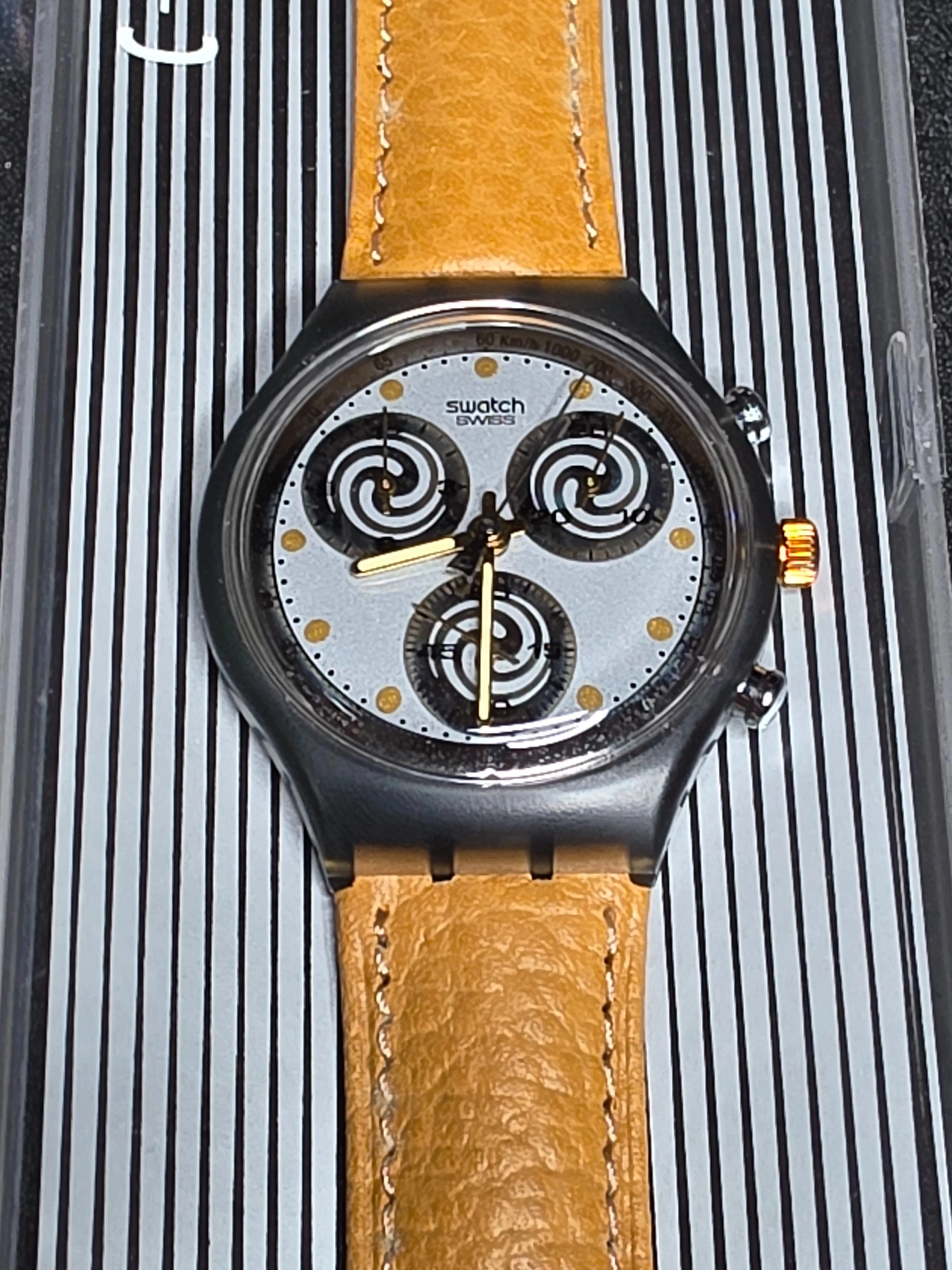 Swatch Chrono Sirii SCM101 – 1992 – NOS – Unique Dial