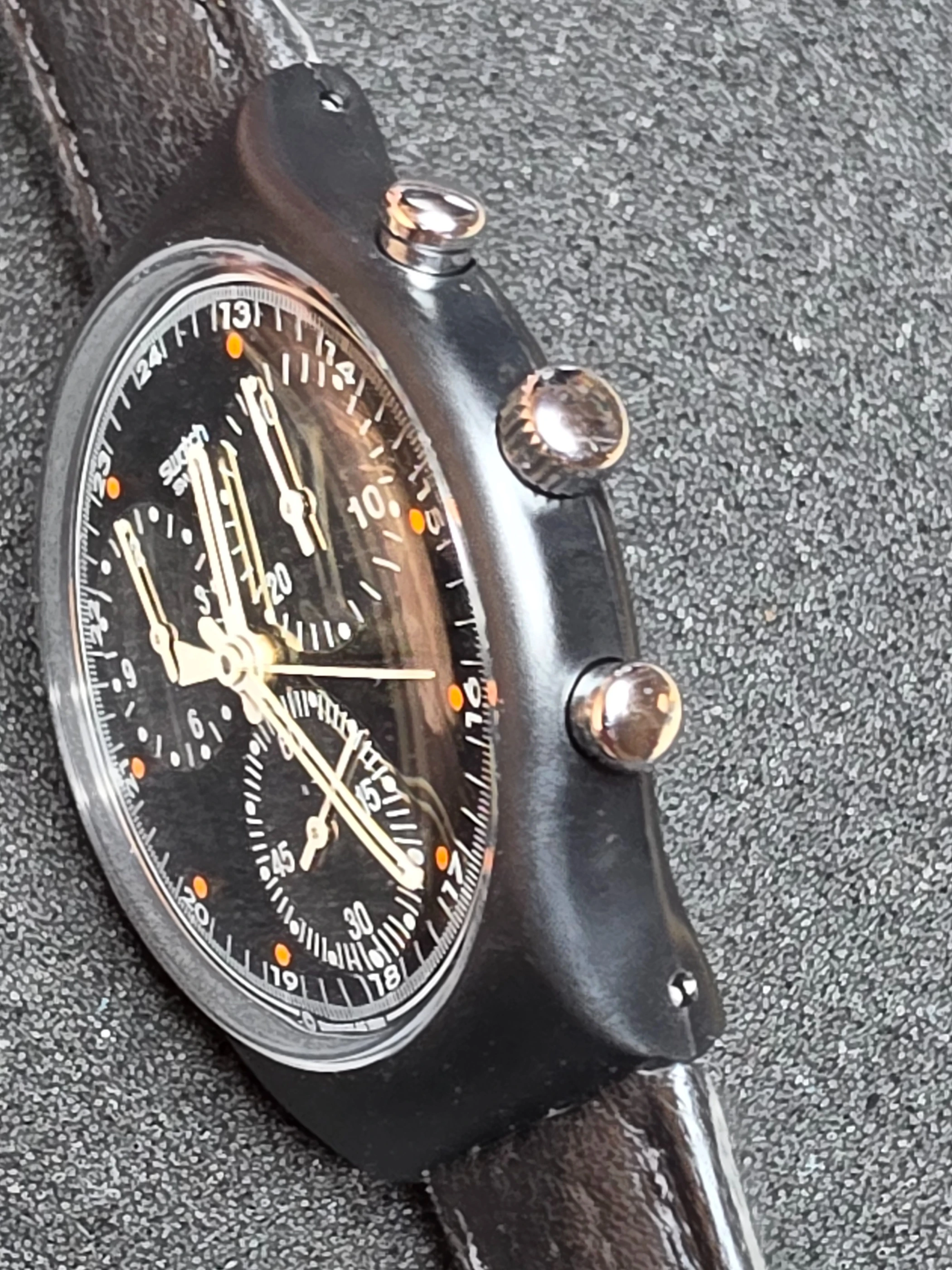 Swatch Chrono Wall Street SCB106 – 1991 – NOS – Black Dial – view 7
