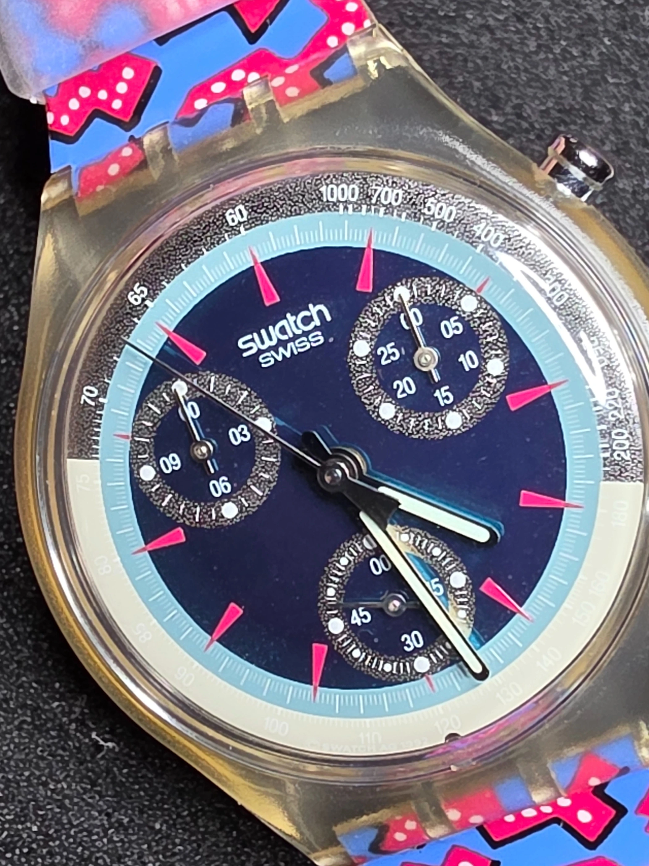 Swatch Chrono Wild Card SCK100 – 1993 – NOS – Unique Strap – view 4