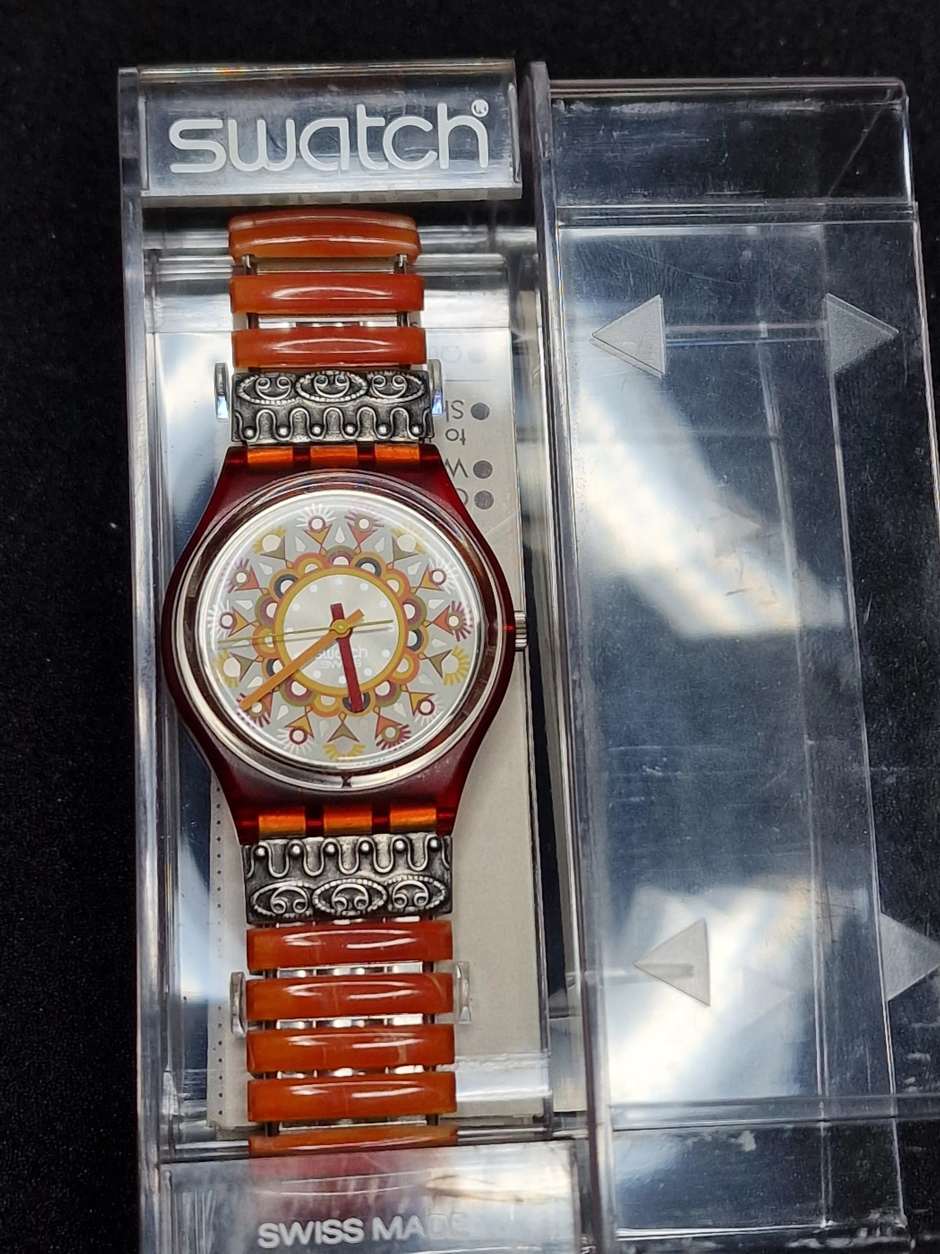 🔥 Swatch Flex GR126 "Curry Powder" – Rare Vintage 1995 🎨
