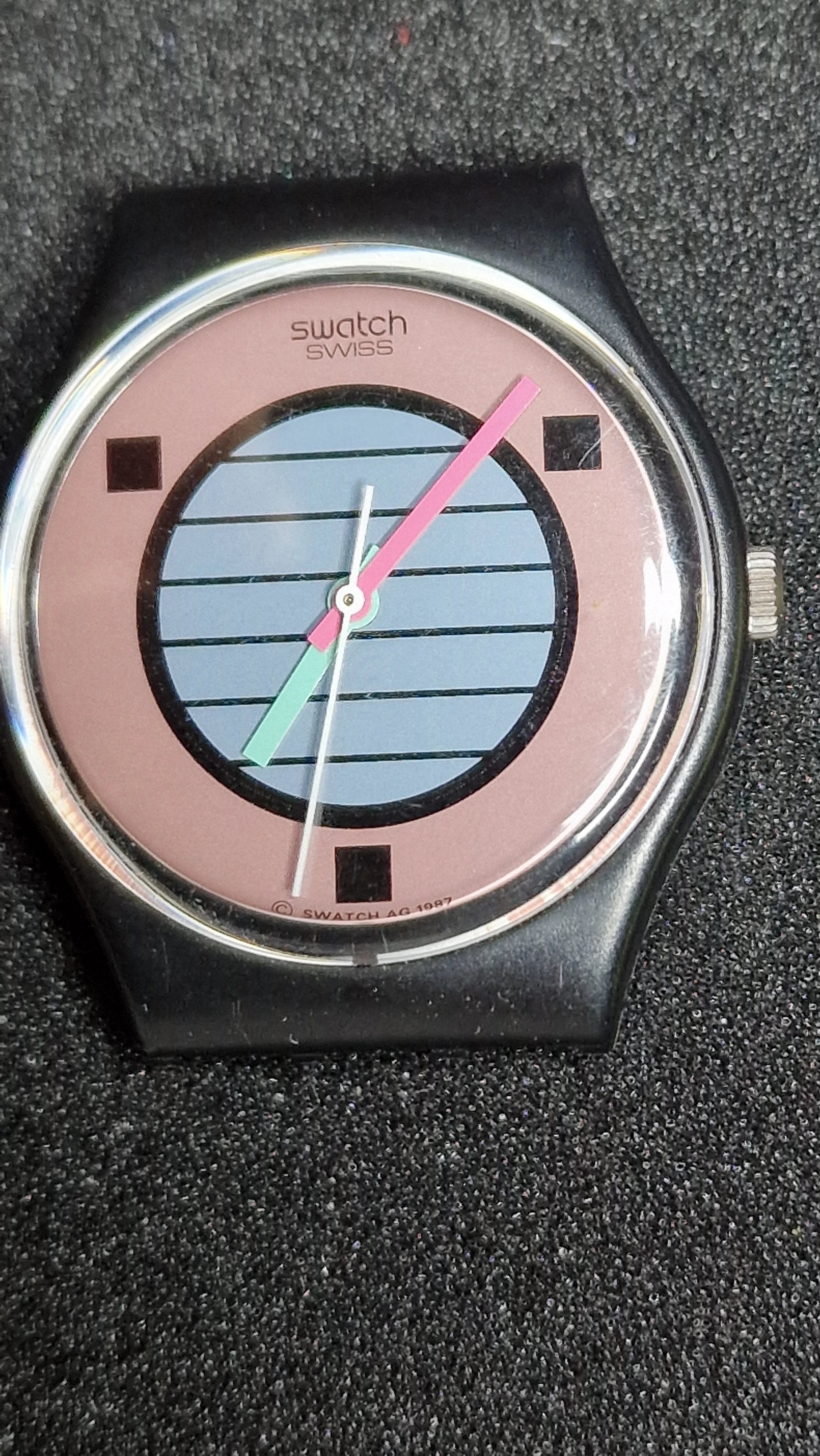 🌴 Swatch GB120 “Coconut Grove” (1988) – Vintage Gent – Iconic 80s Design