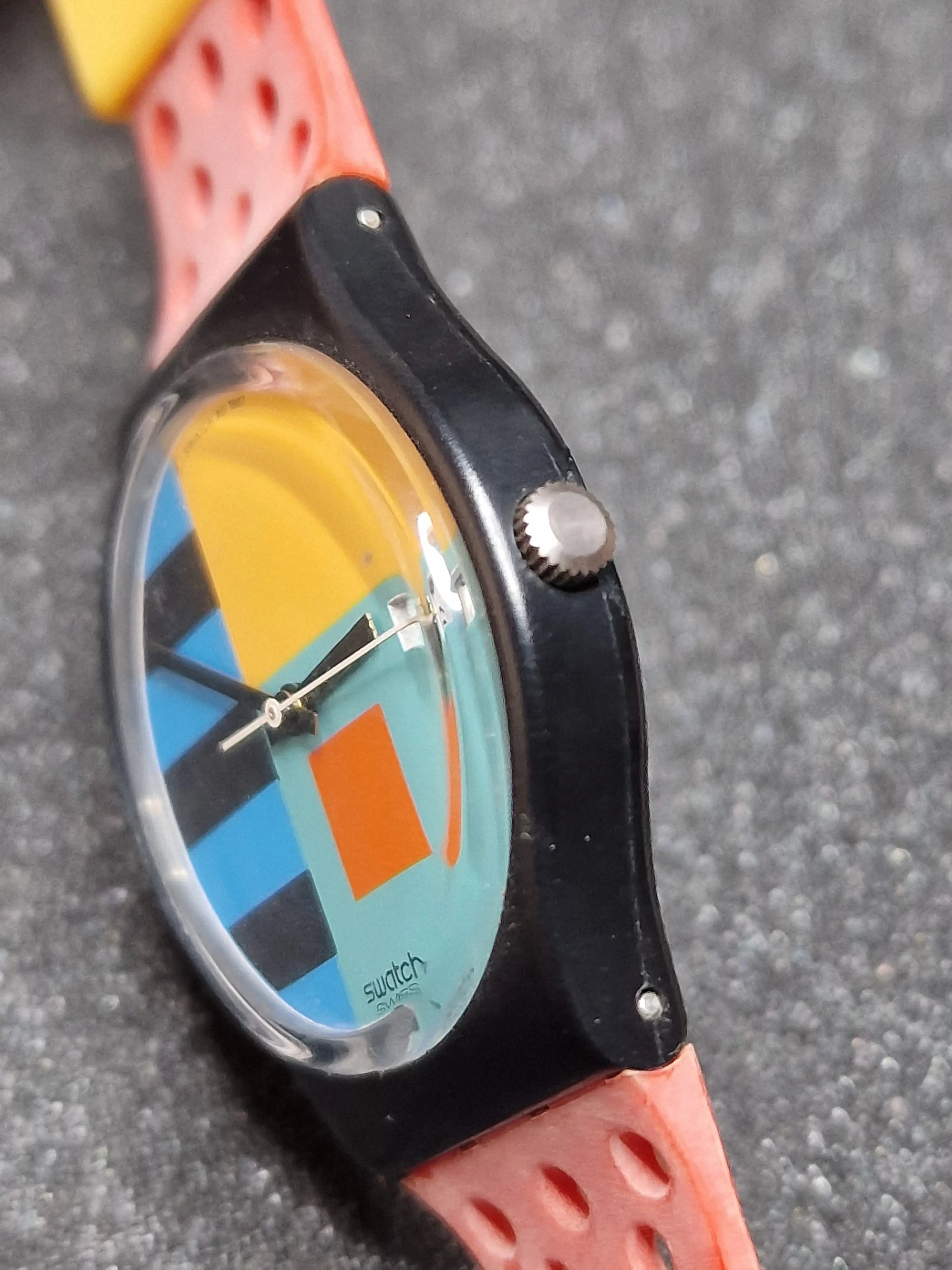 Swatch GB408 “Needles” (1987) – Bauhaus Geometric Classic 6