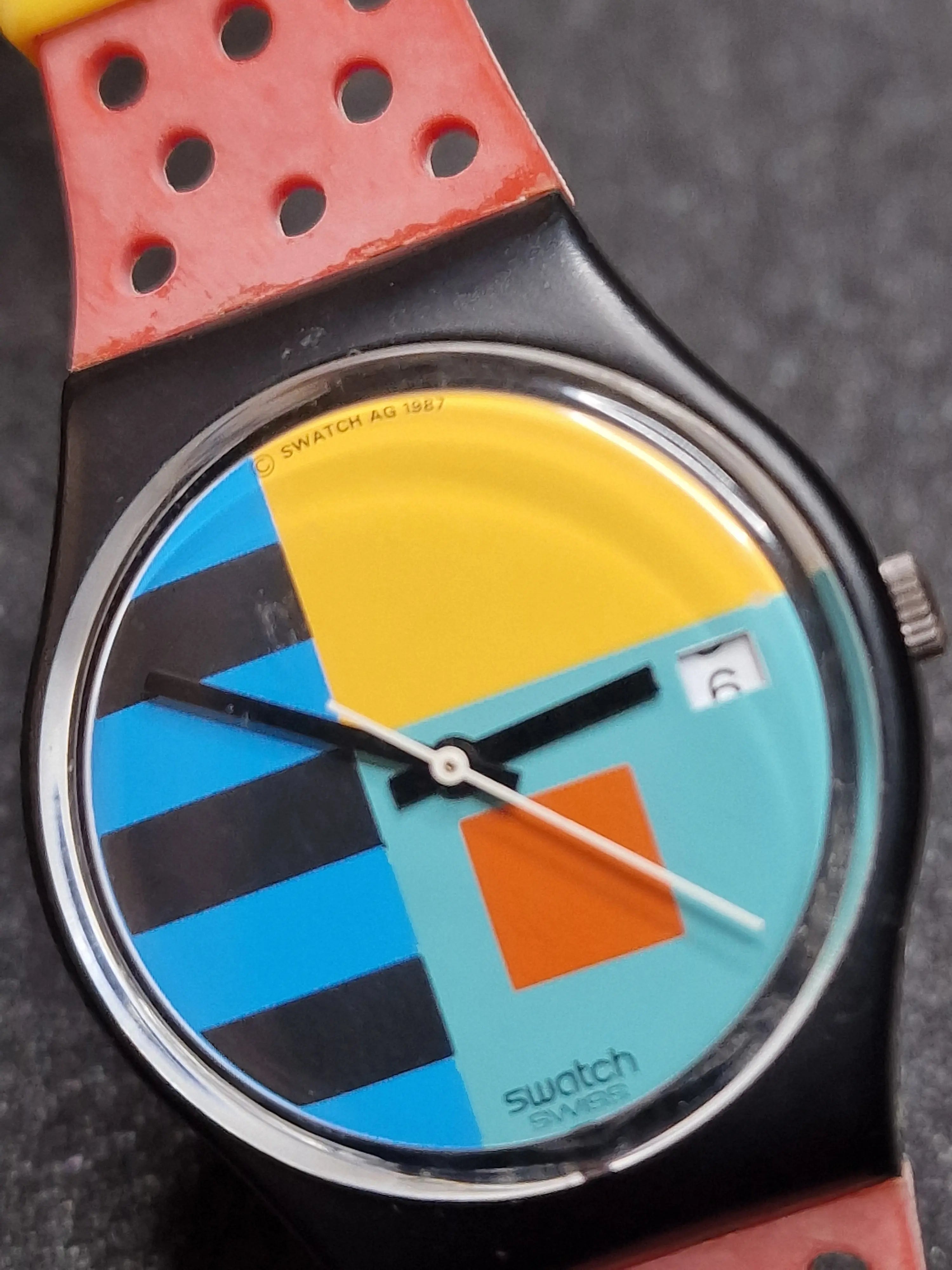Swatch GB408 “Needles” (1987) – Bauhaus Geometric Classic 8