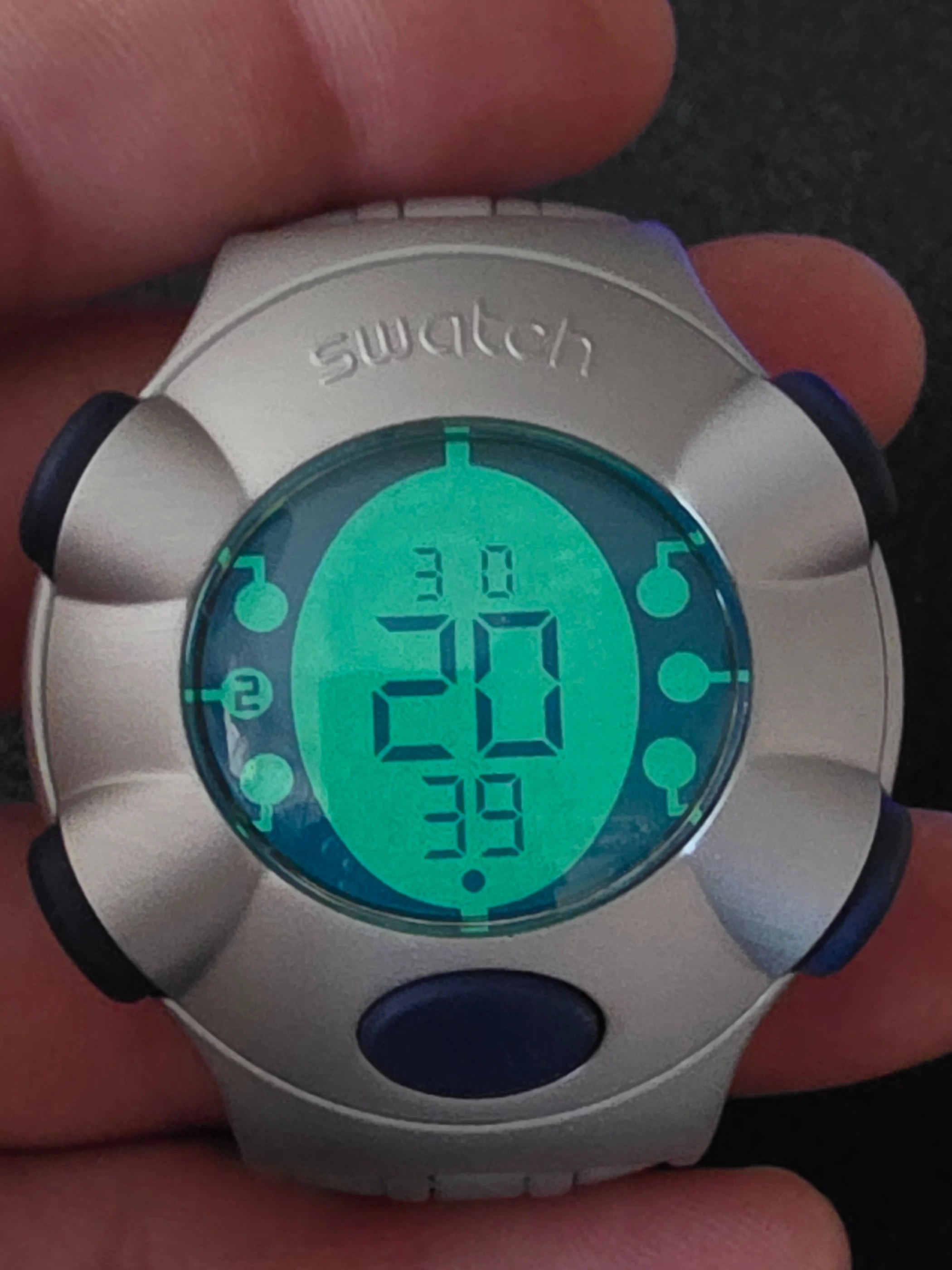 Swatch Irony Aluminium YQS1000 – 1999 – Unworn – Digital Display – view 8