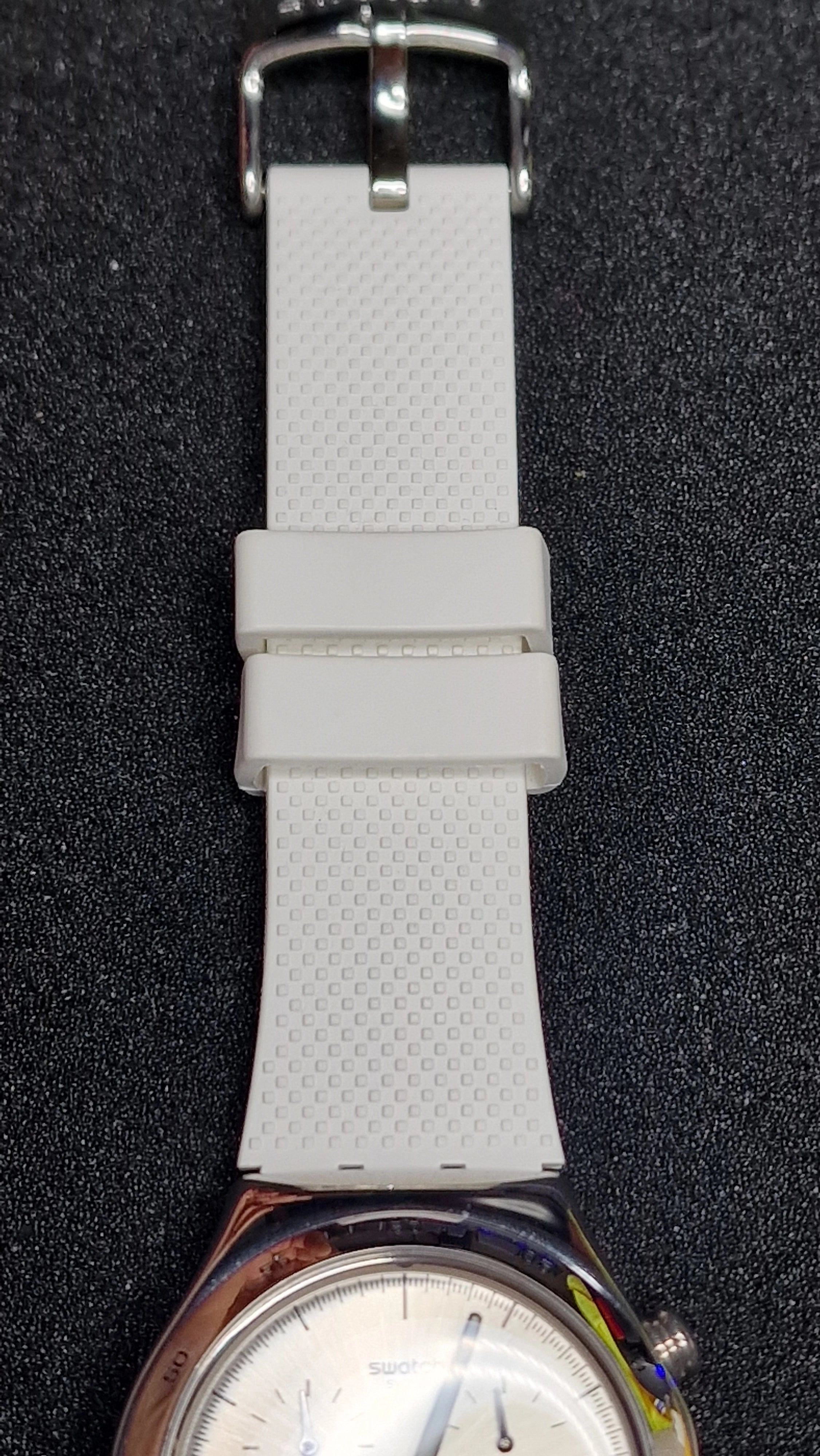 Swatch Irony Chrono YCS584 “Travel Chic” (AG 2014) – Clean silver dial + blue chrono hand - 11