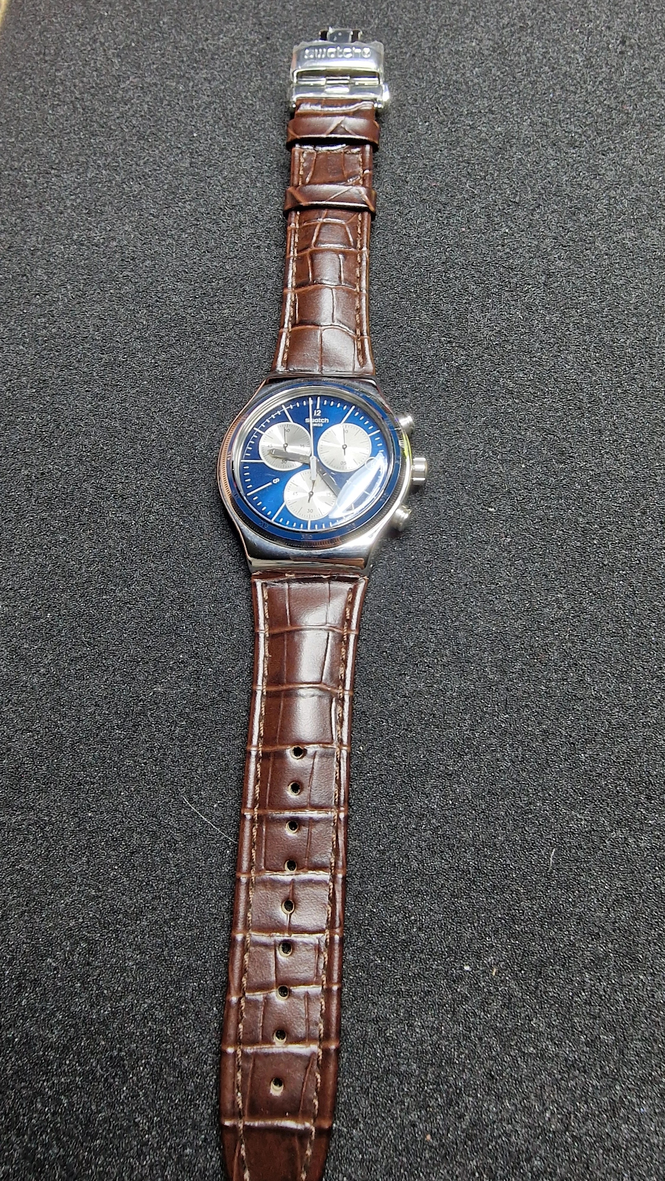 Swatch Irony Chrono YVS410C “London” (AG 2013) – Blue Dial + Strong Lume - 2