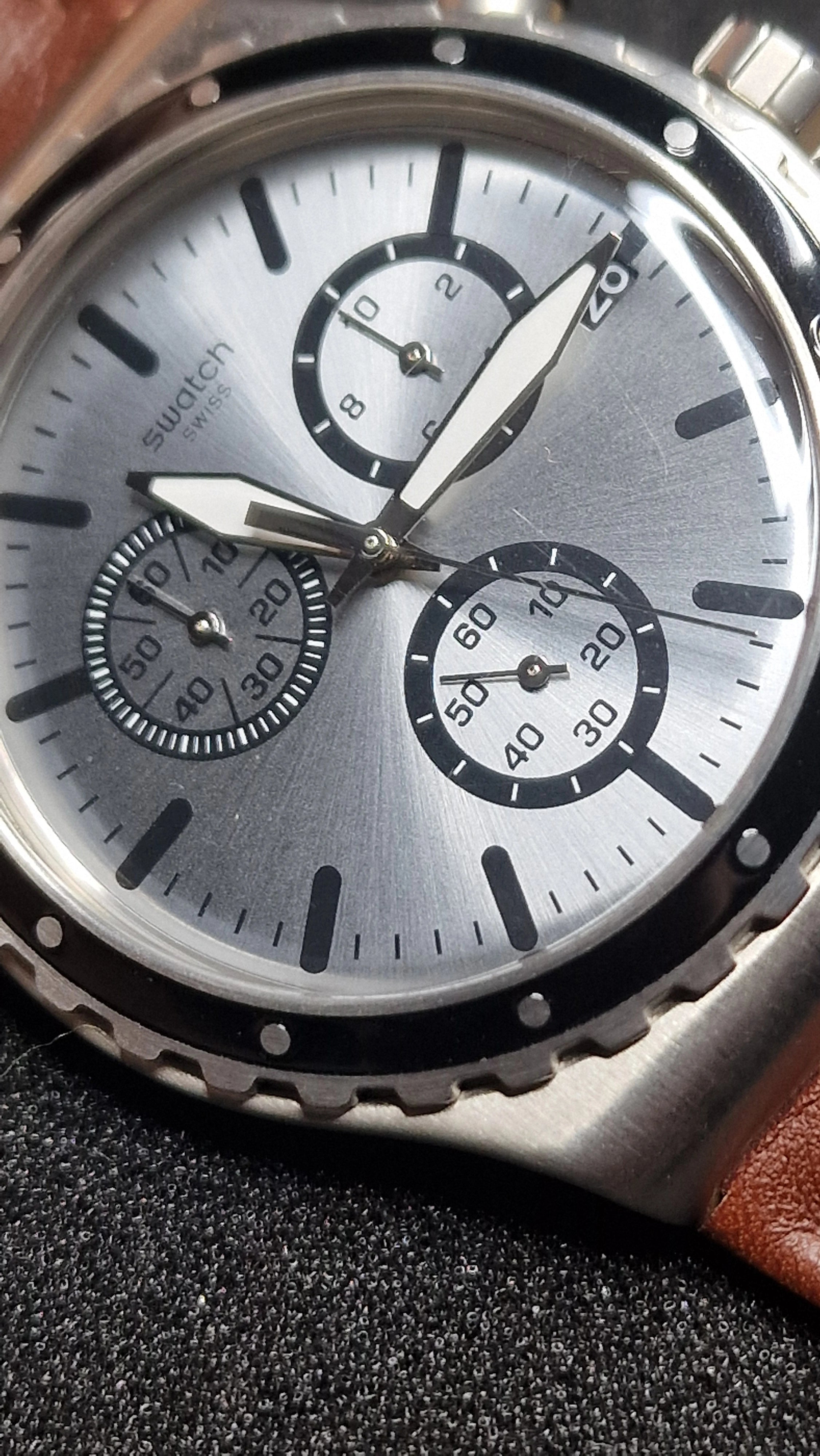 Swatch Irony Chrono YVS437 “Grandino” ⏱🇨🇭 (Stainless Steel + Date) AG2016 - 8