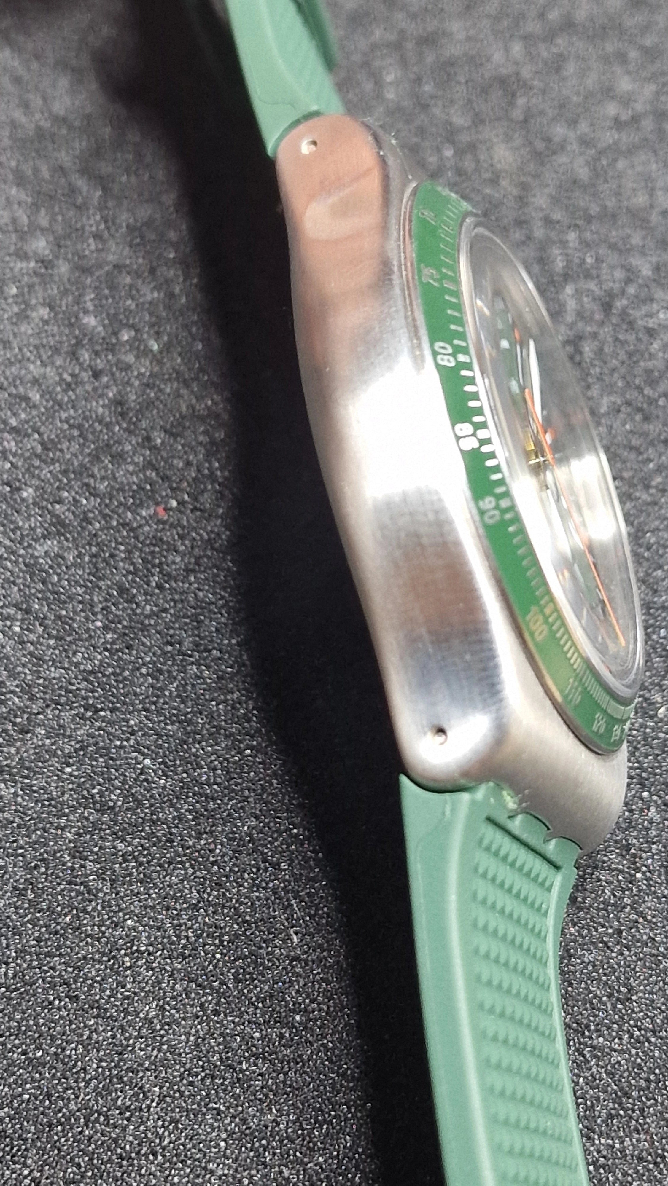 Swatch Irony Chrono YVS462 “Forest Grid” (AG2019) – Green/Orange – Swiss Made - 4