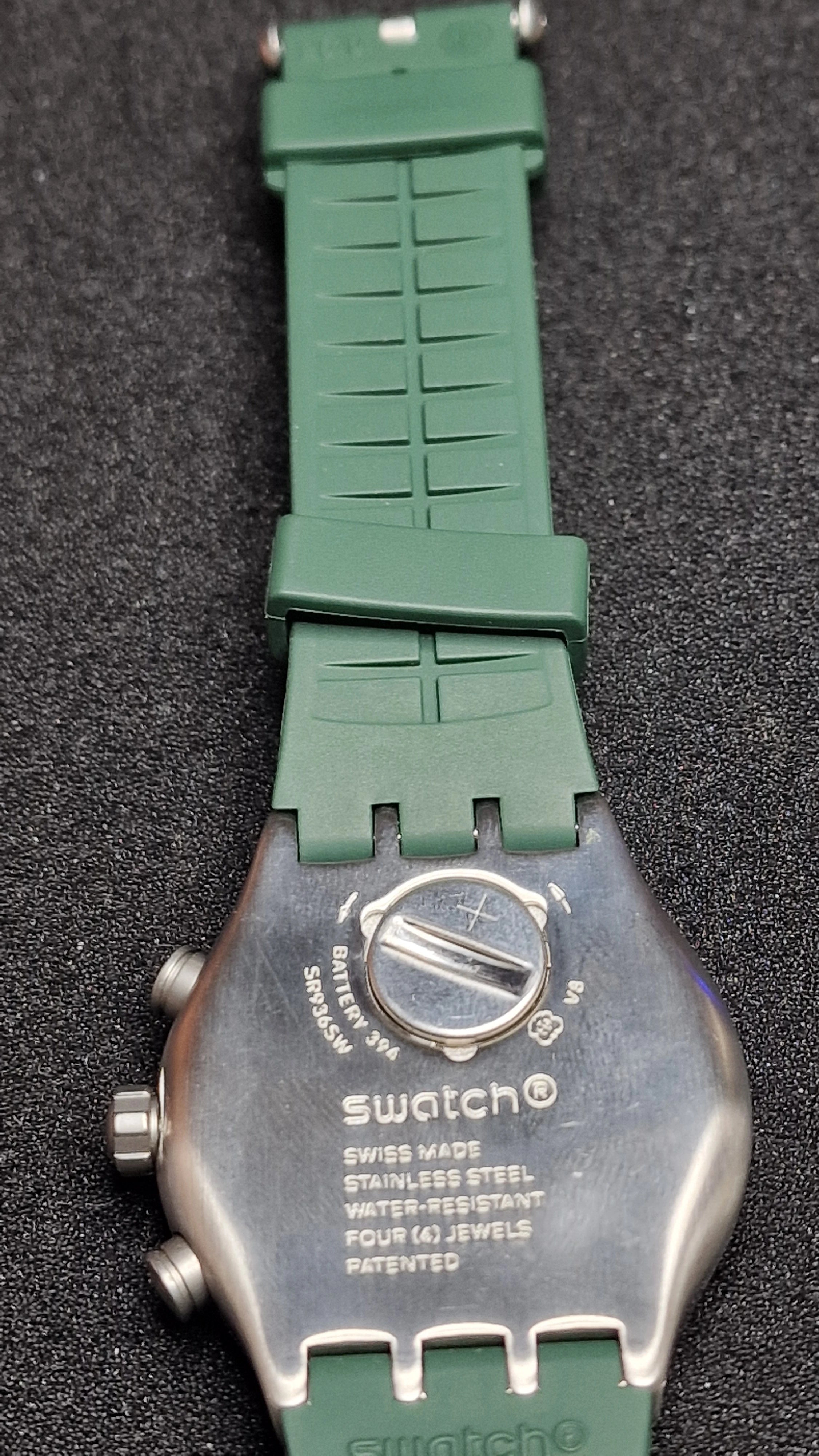Swatch Irony Chrono YVS462 “Forest Grid” (AG2019) – Green/Orange – Swiss Made - 12