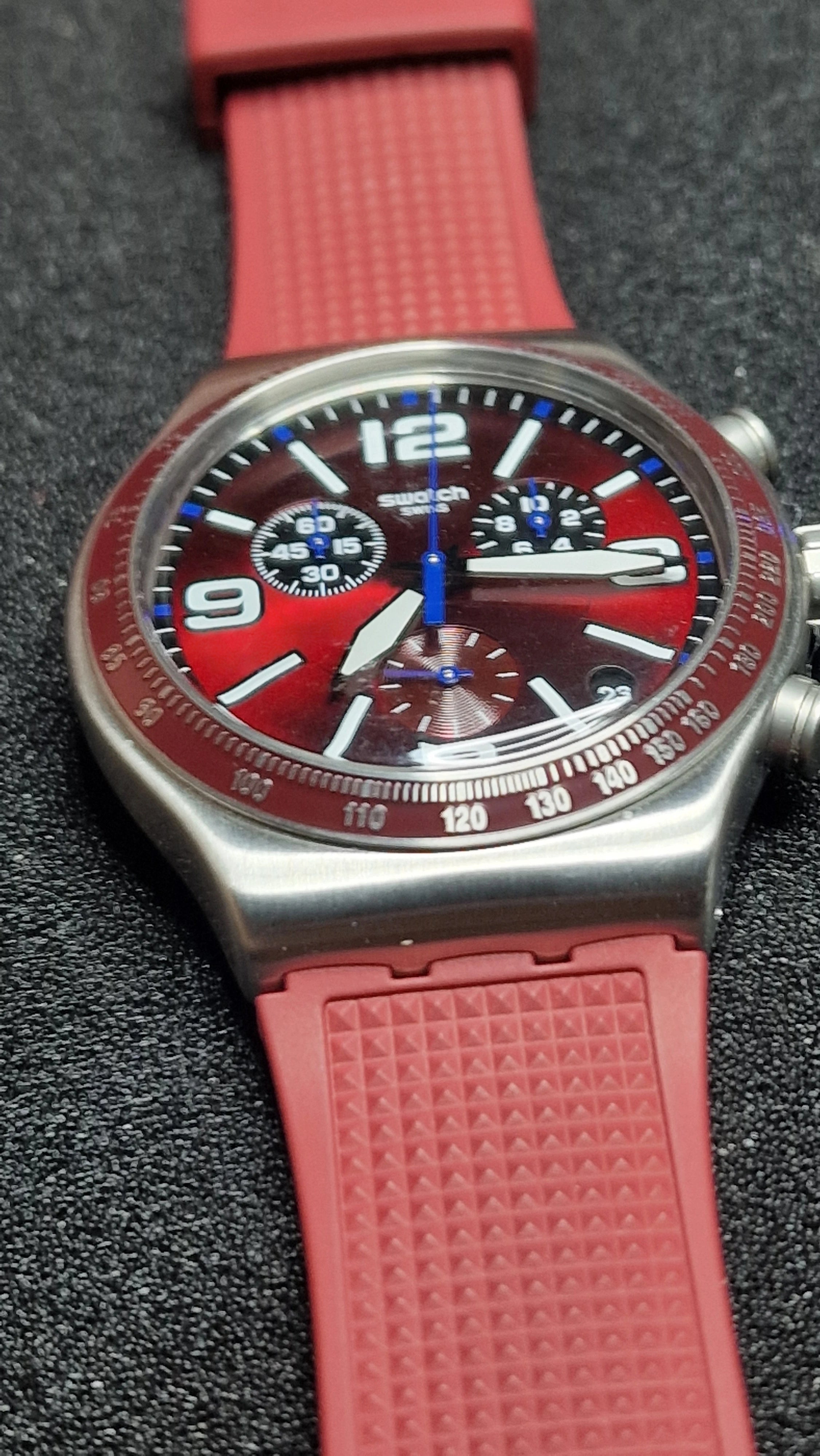 ⏱ Swatch Irony Chrono YVS464 “Wine Grid” (AG2019) - 3