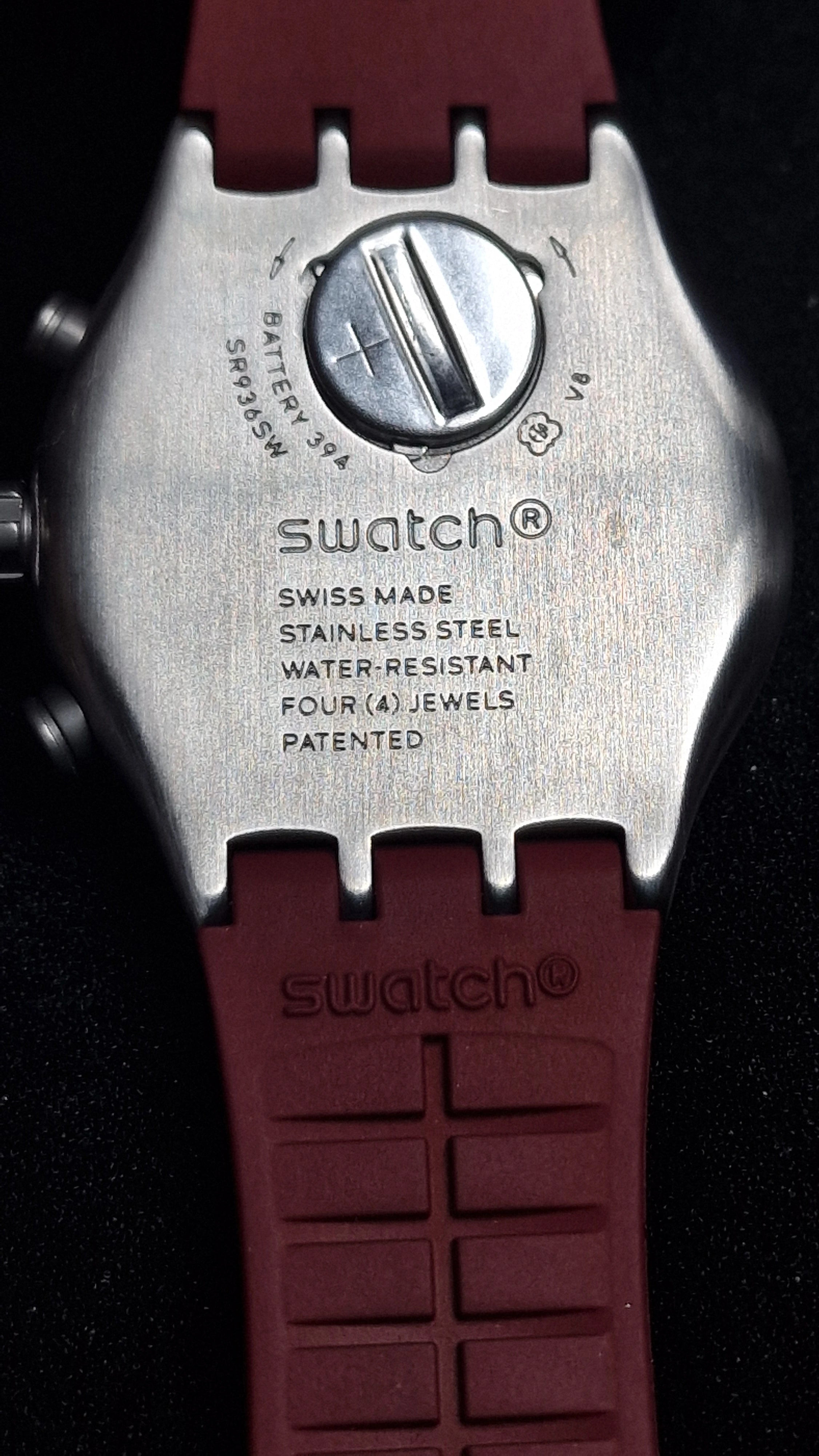 ⏱ Swatch Irony Chrono YVS464 “Wine Grid” (AG2019) - 8