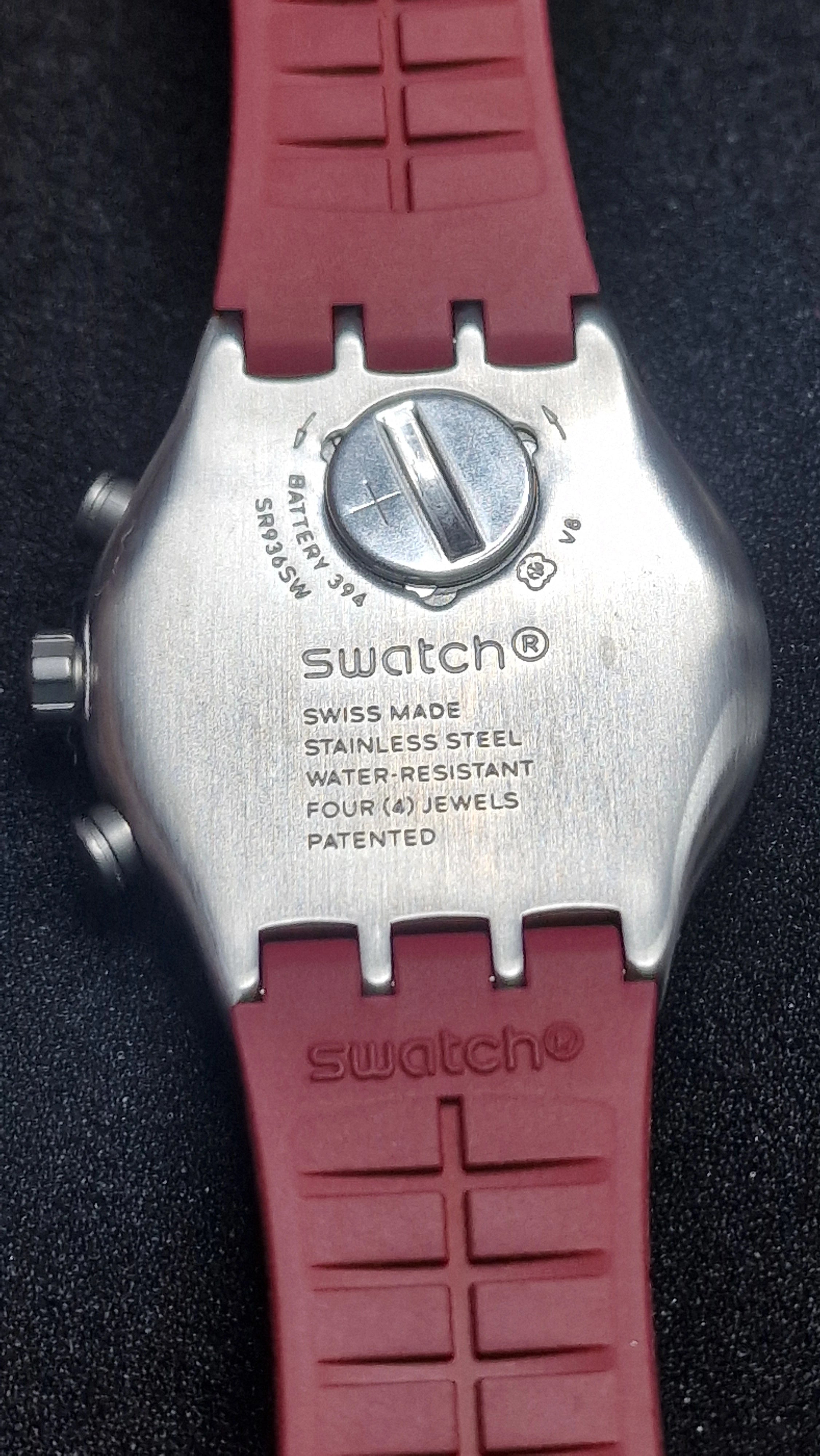 ⏱ Swatch Irony Chrono YVS464 “Wine Grid” (AG2019) - 11
